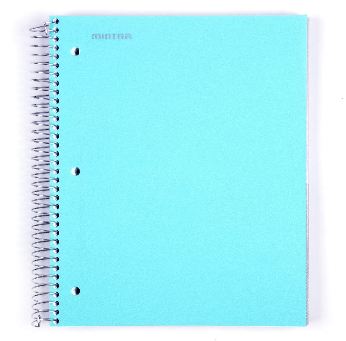 Mintra Office Durable Spiral Notebooks, 5 Subject (Teal, Wide Ruled 1pk)