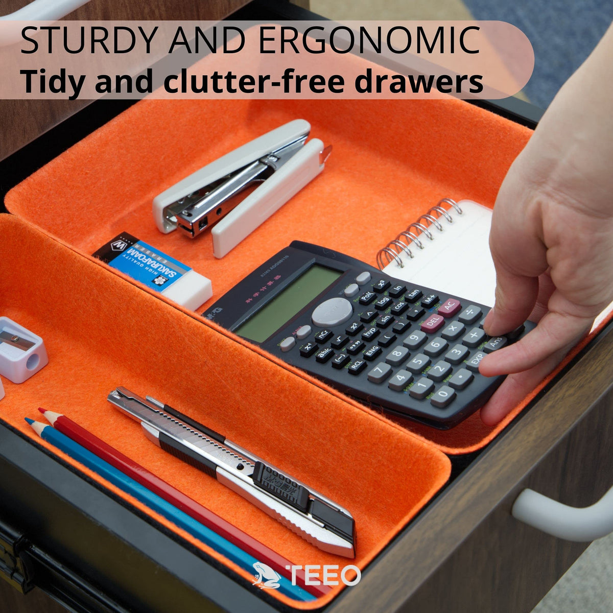 Teeo - Drawer Dividers Organizers - Makeup Trays for Vanity - Drawers Organizer - Office Drawer