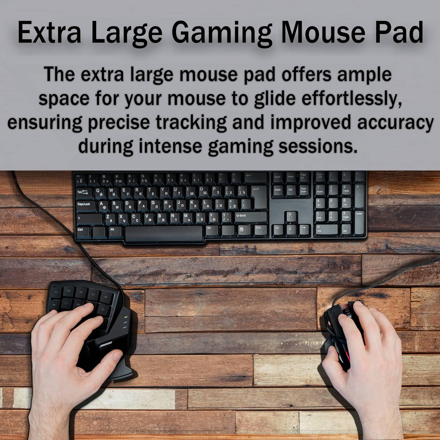 Samgula Computer Desk Pad, Gaming Mouse Pad Large Mousepad, The Mousepad Non-Slip Rubber Base