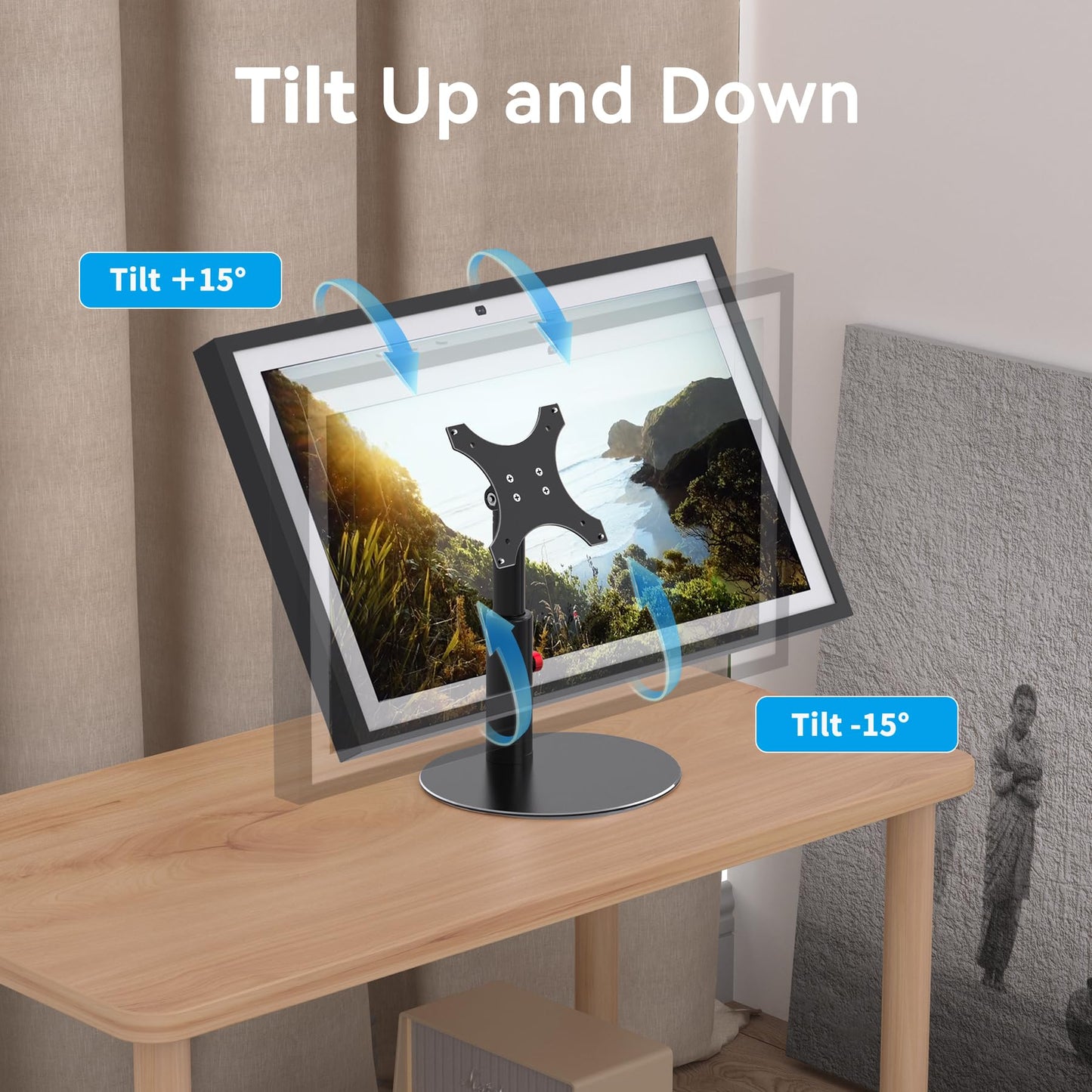 Almoz Adjustable Height Stand Compatible with Echo Show 21/15 (1st/2nd Gen)