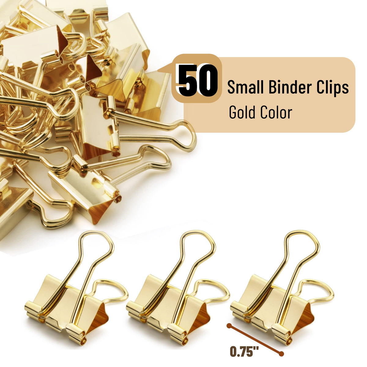 Mr. Pen- Small Binder Clips, 50 pcs, 0.75", Small Size