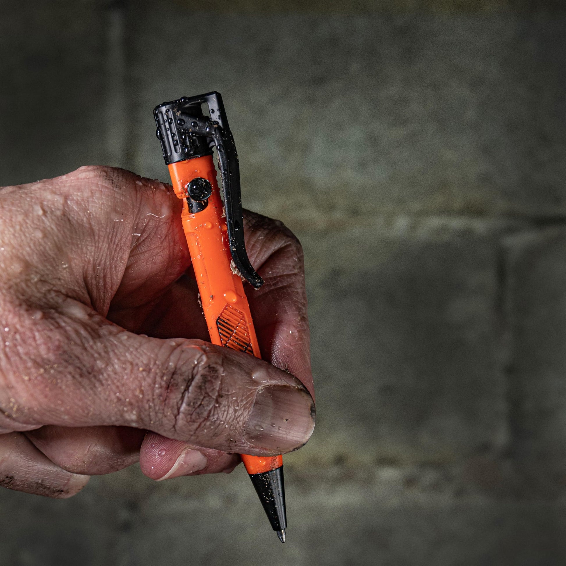 Rite in the Rain Weatherproof Orange Mini Bolt-Action Pen - Black Ink, 2 Pack (No. OR20-2)