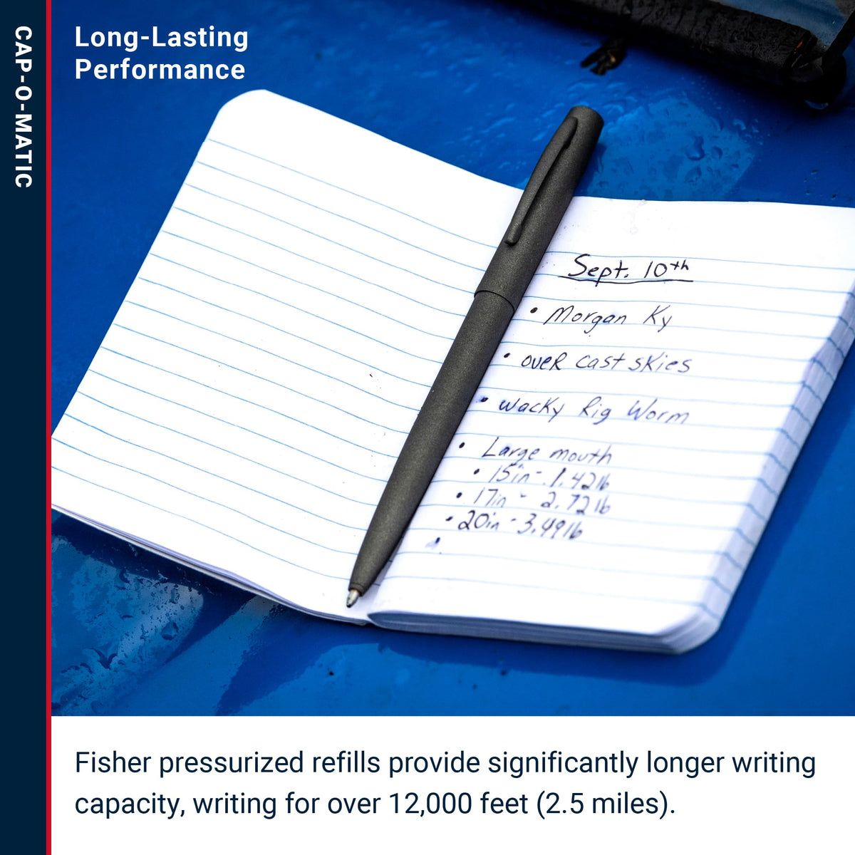 Fisher Space Pen Tungsten Cerakote Finish Cap-O-Matic Pen, Black Ink