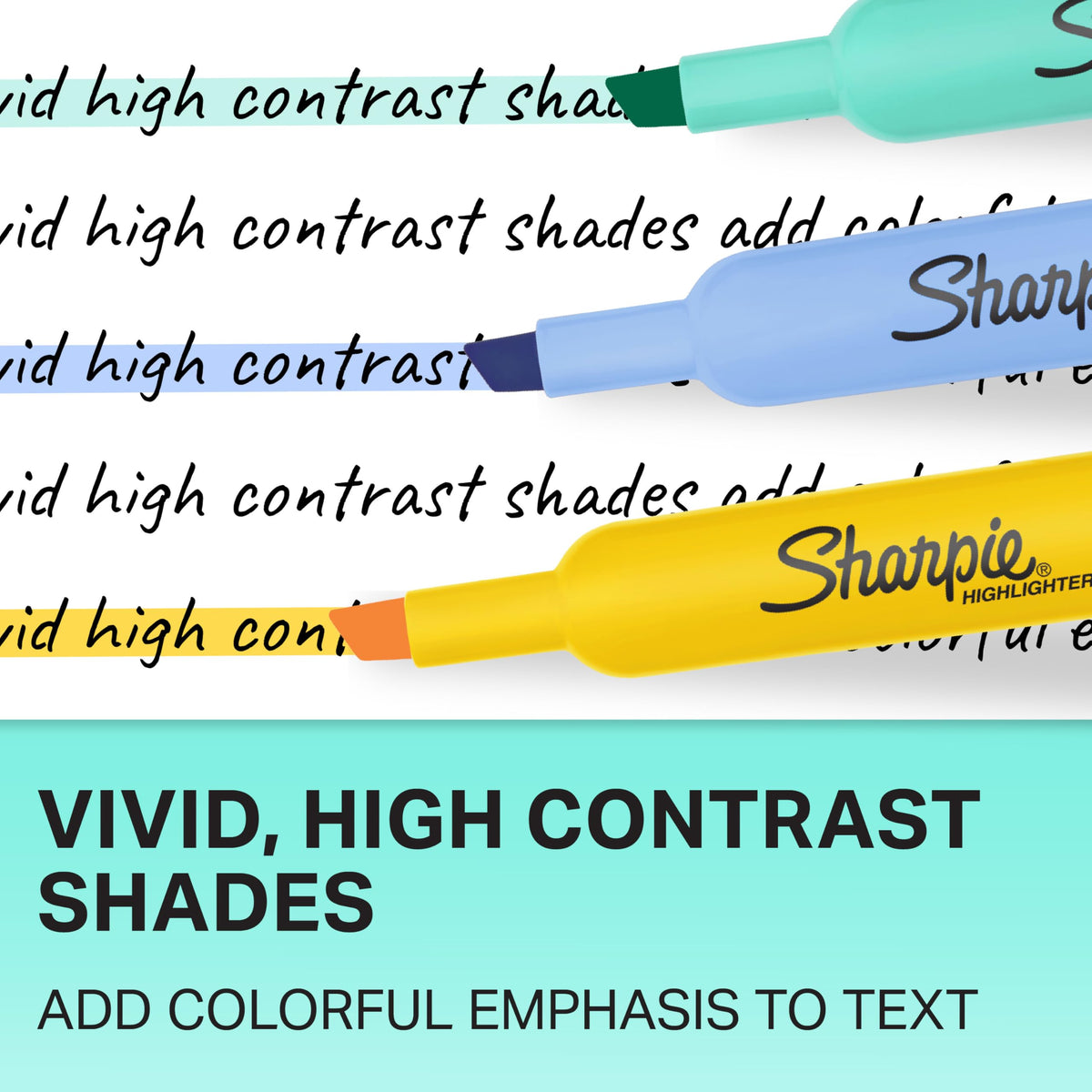 Sharpie Tank Highlighters, Chisel Tip, 12 Assorted Fashion Colors, Value Pack, 36 Count - For