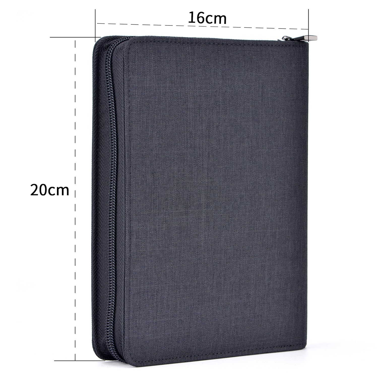 Asvine 12 Fountain Pen Case Black Organizer Bag - Premium Waterproof Canvas Pen Display Holder