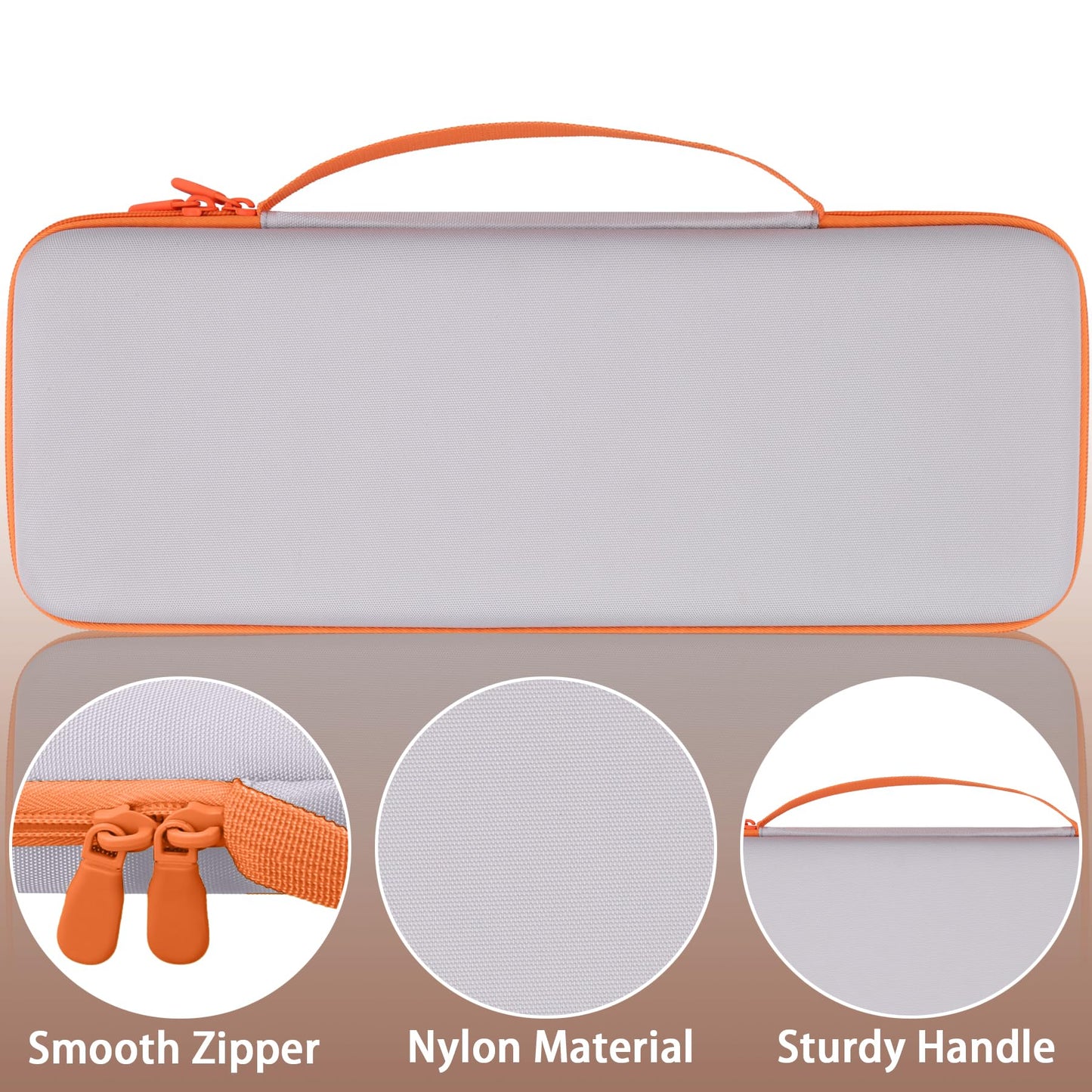 co2CREA Hard Case for Logitech POP ICON Keyboard & Mouse Combo,White Orange