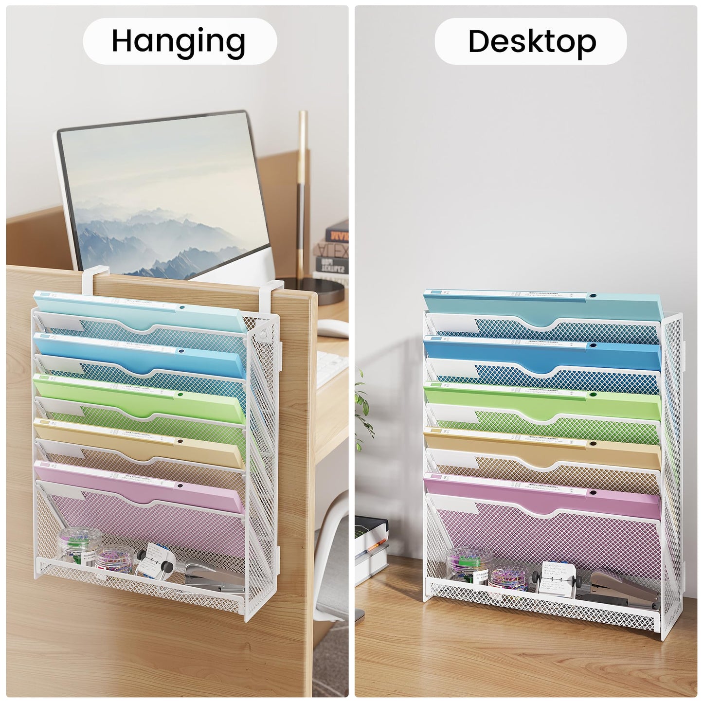Kinkota Hanging Wall File Organizer 6-Tier Wall Mount Mail Organizer