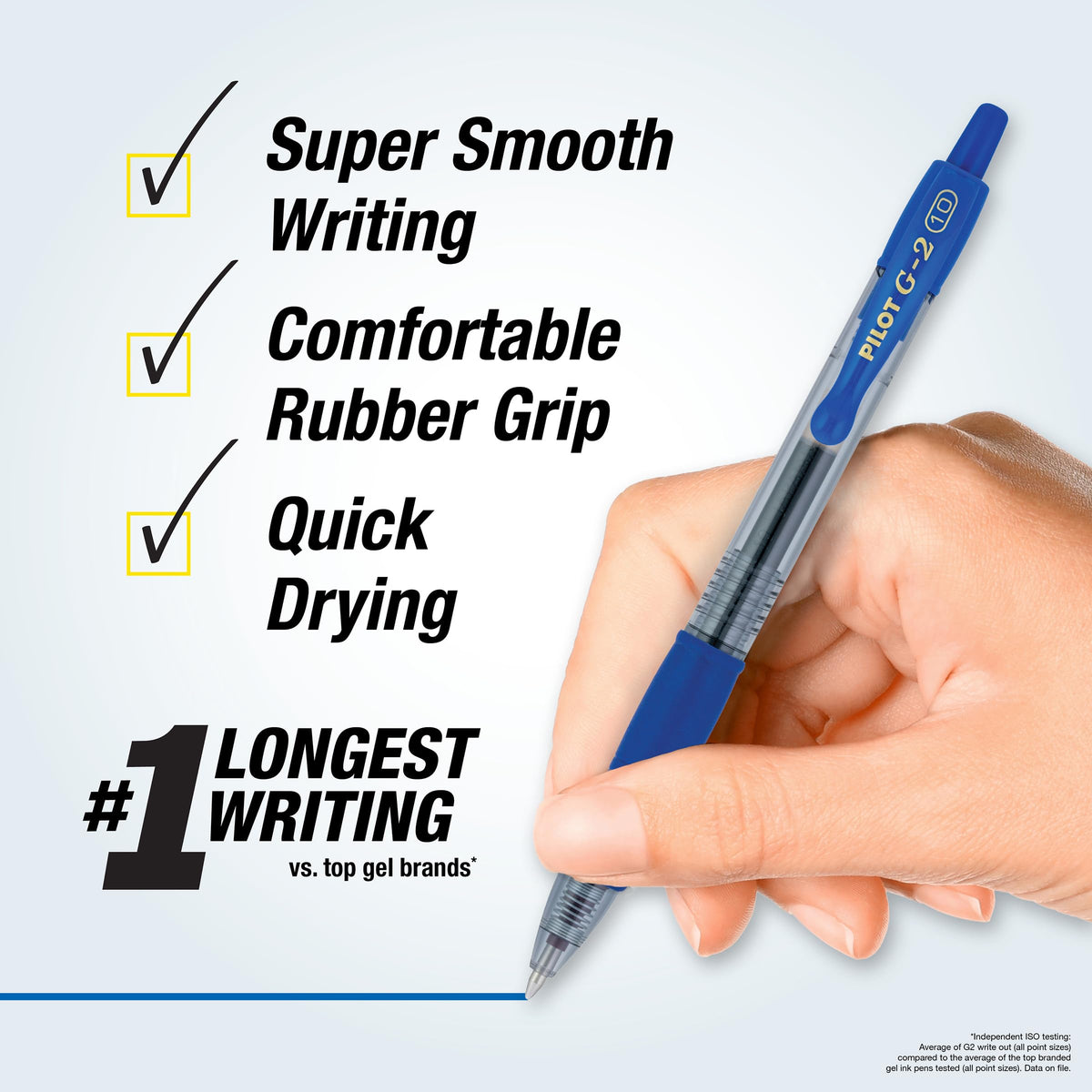 PILOT G2 Premium Gel Roller Pens, Blue Ink Pens Bold Point, Pack of 14
