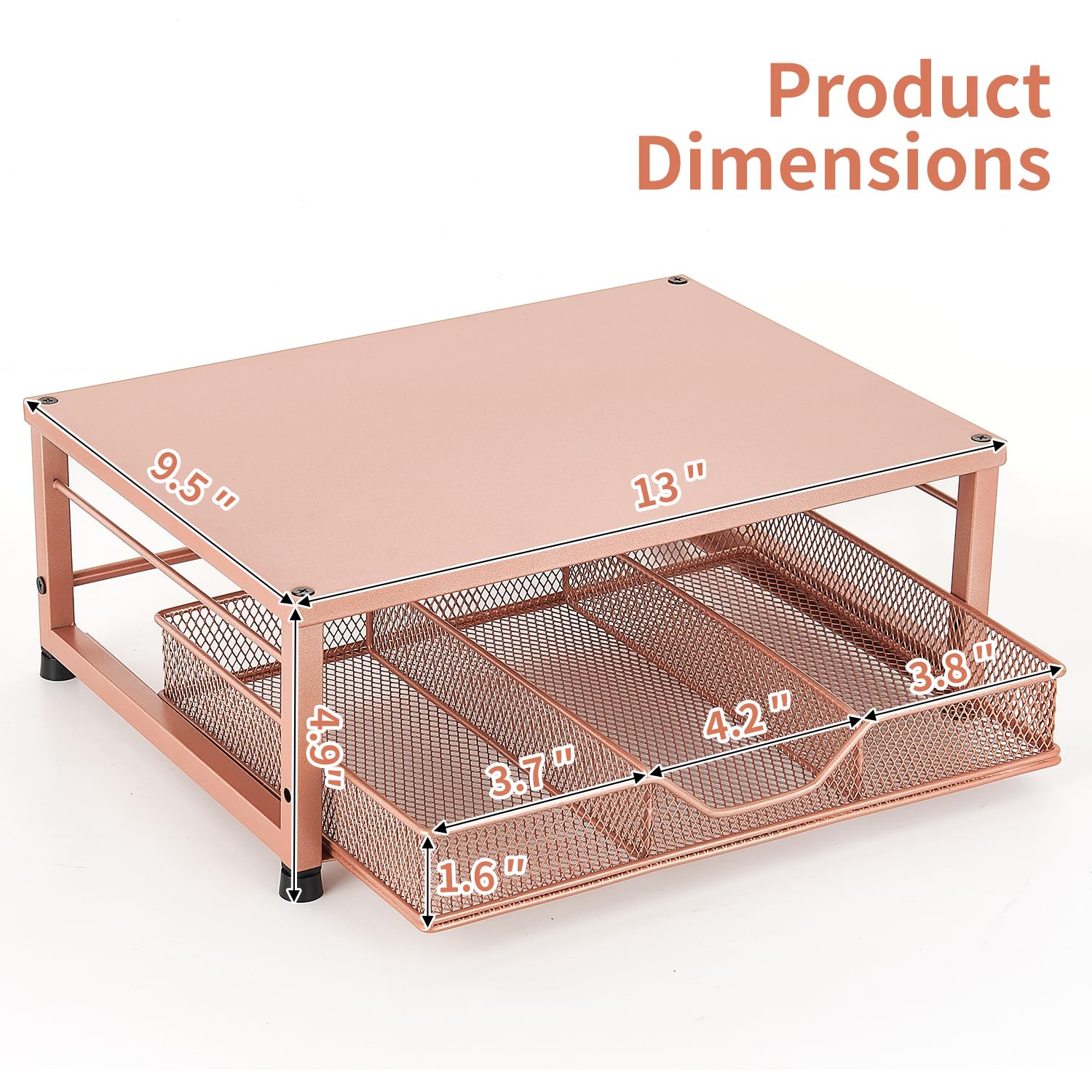 Gugsey Computer Monitor Stand for Desk, Small Laptop Stand Riser, Broze