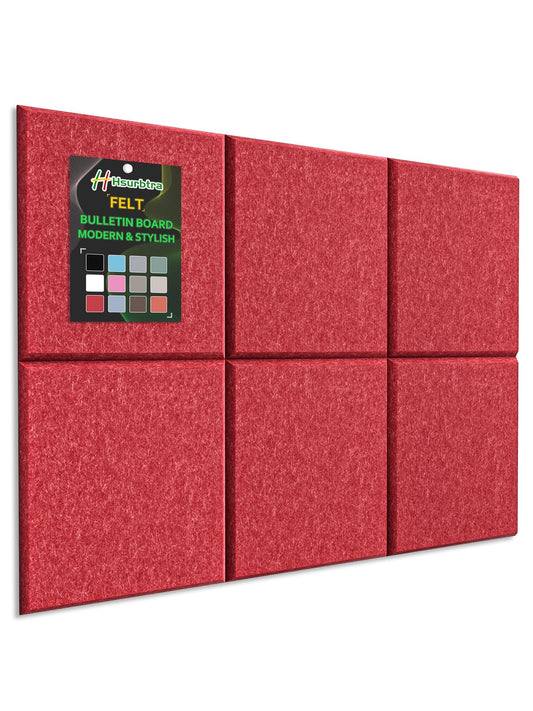 Hsurbtra Cork Board for Wall 24 x 18 Inch, 6 Pack Felt Bulletin Notice Board with Pushpins for
