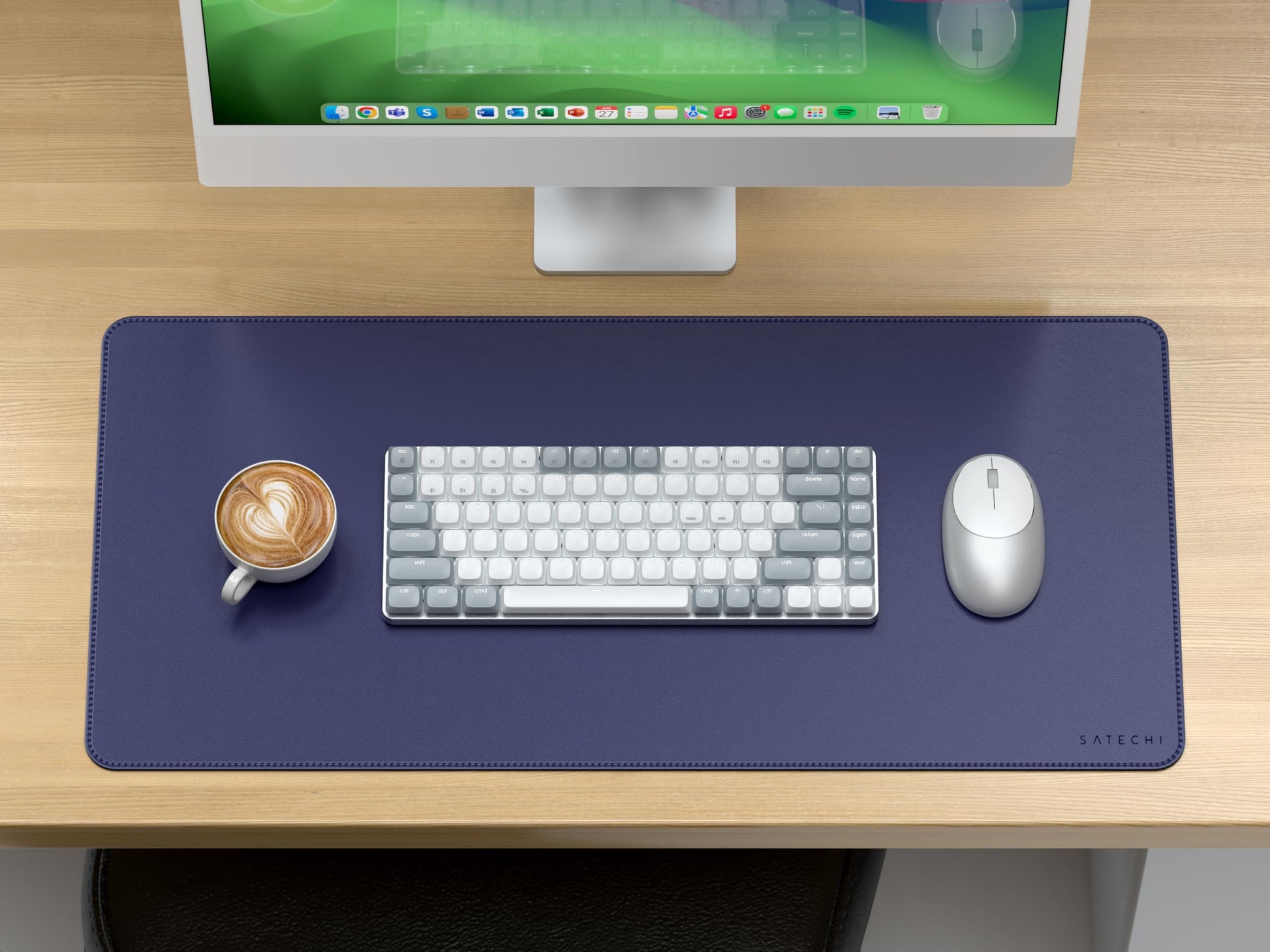 Satechi Vegan Leather Desk Mat, Scratch & Water Resistant, Future Dusk