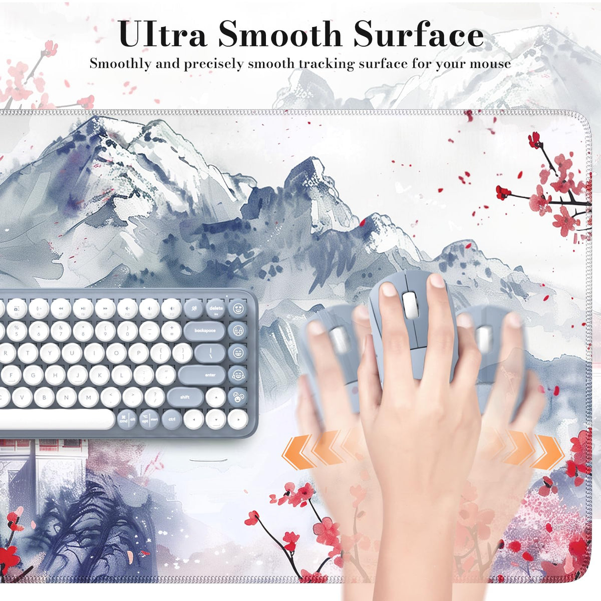 iCasso Desk Protector Mat Large Japanese Mouse Pad,Sakura