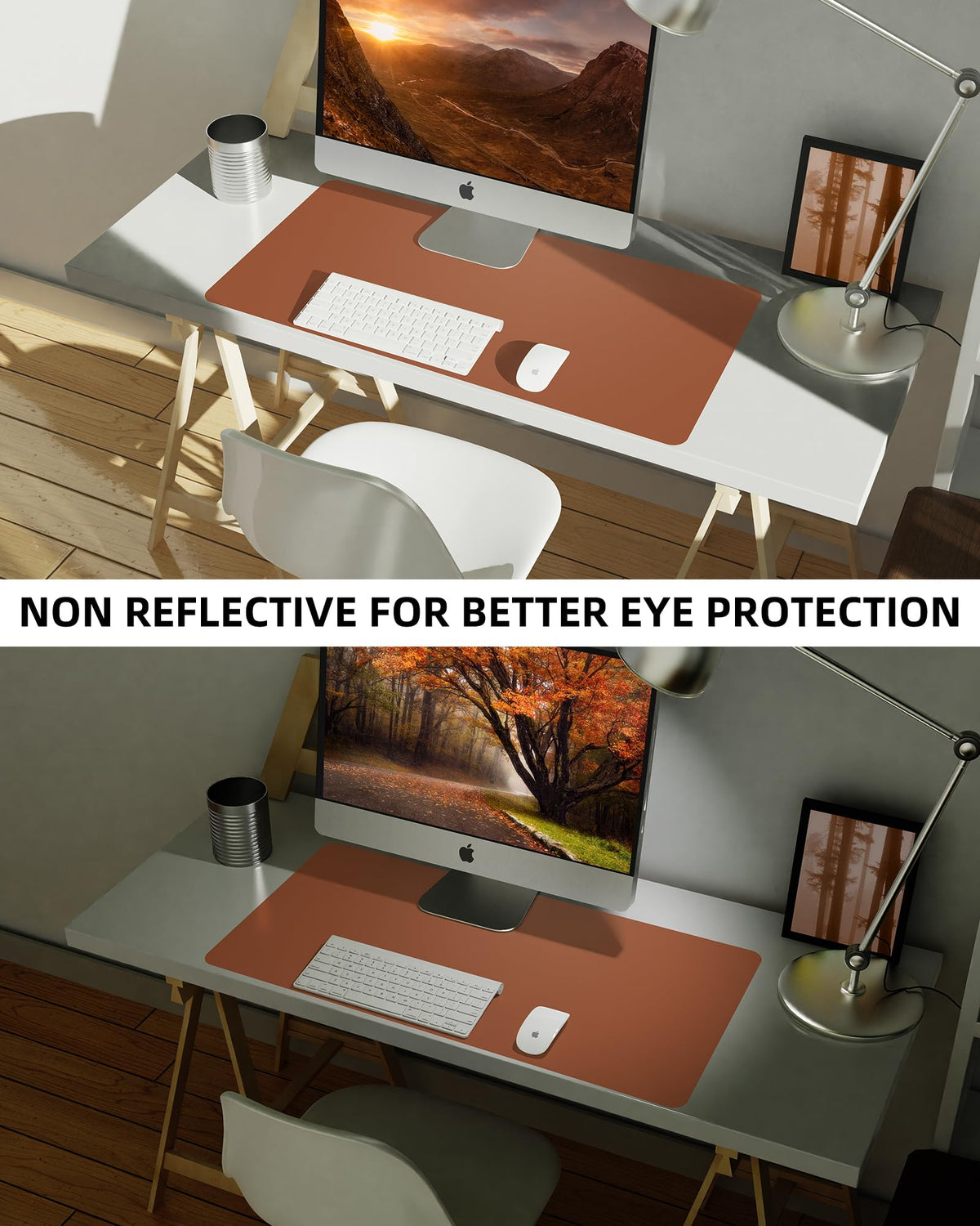 Leather Desk Pad Blotter,Mouse Pad,Office Desk Mat, Non-Slip PU Leather Desk mat,Large Desk