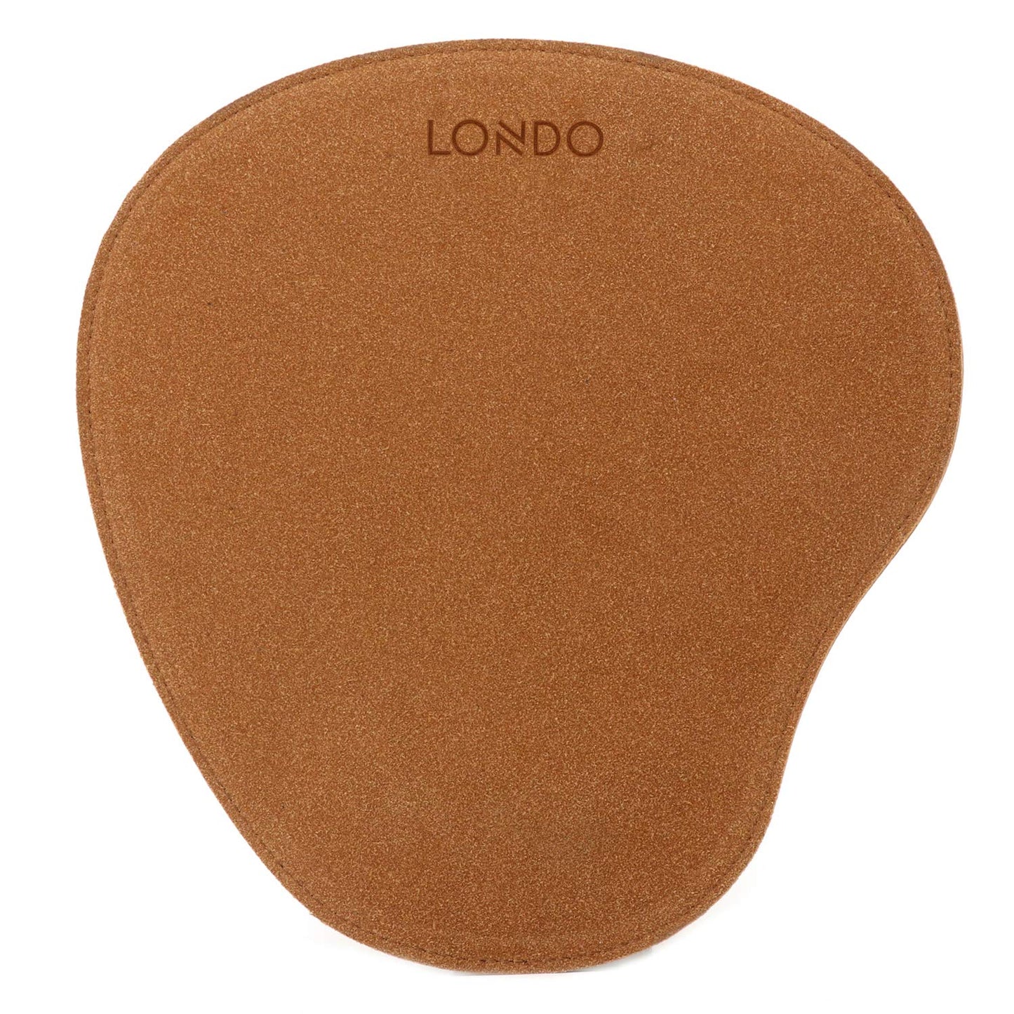 Londo PU Leather Oval Shape Non-Slip Mousepad with Wrist Rest Support, Waterproof Surface, Comfort
