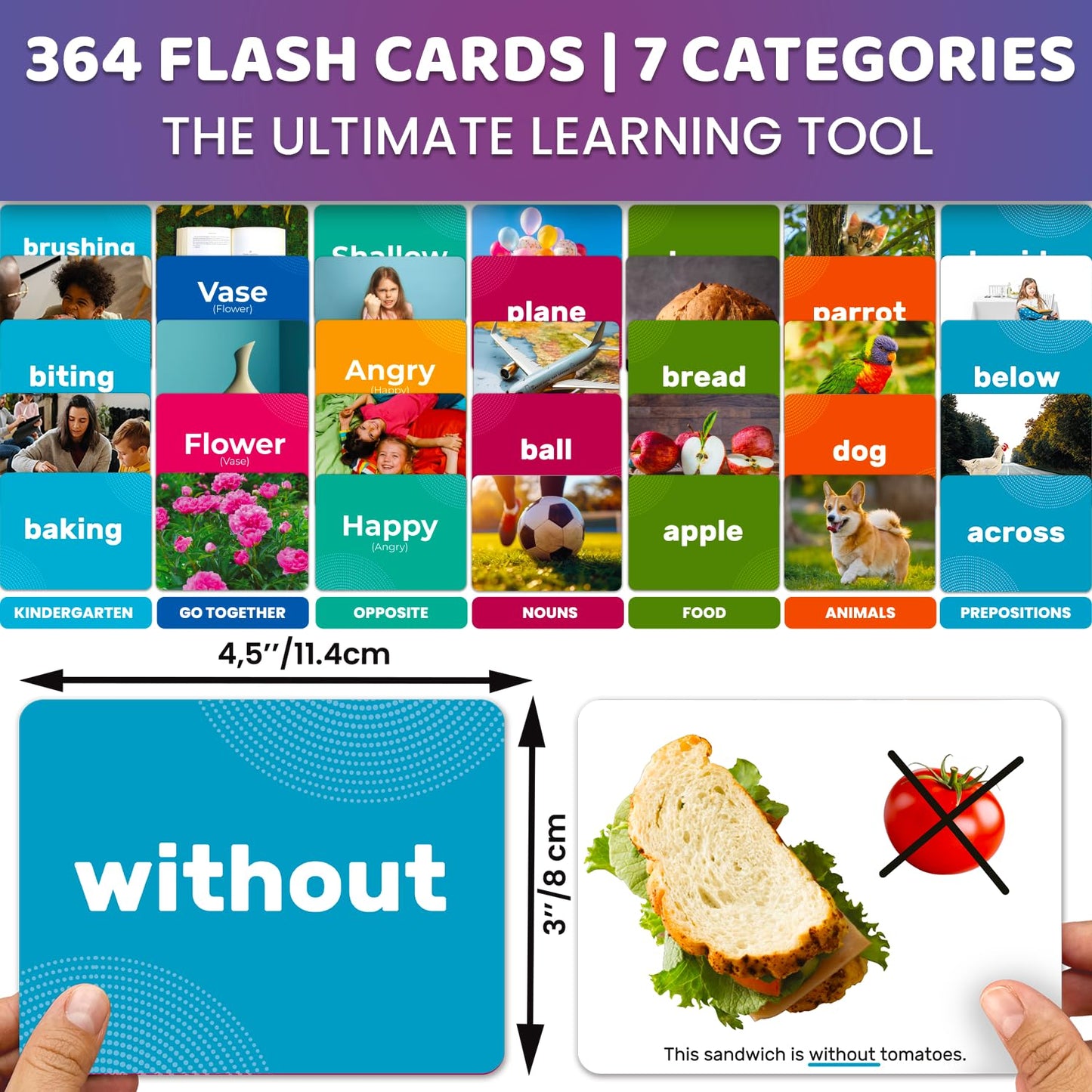 Vocabulary Builder Flash Cards for Kids Ages 4-8 — Speech Therapy Materials