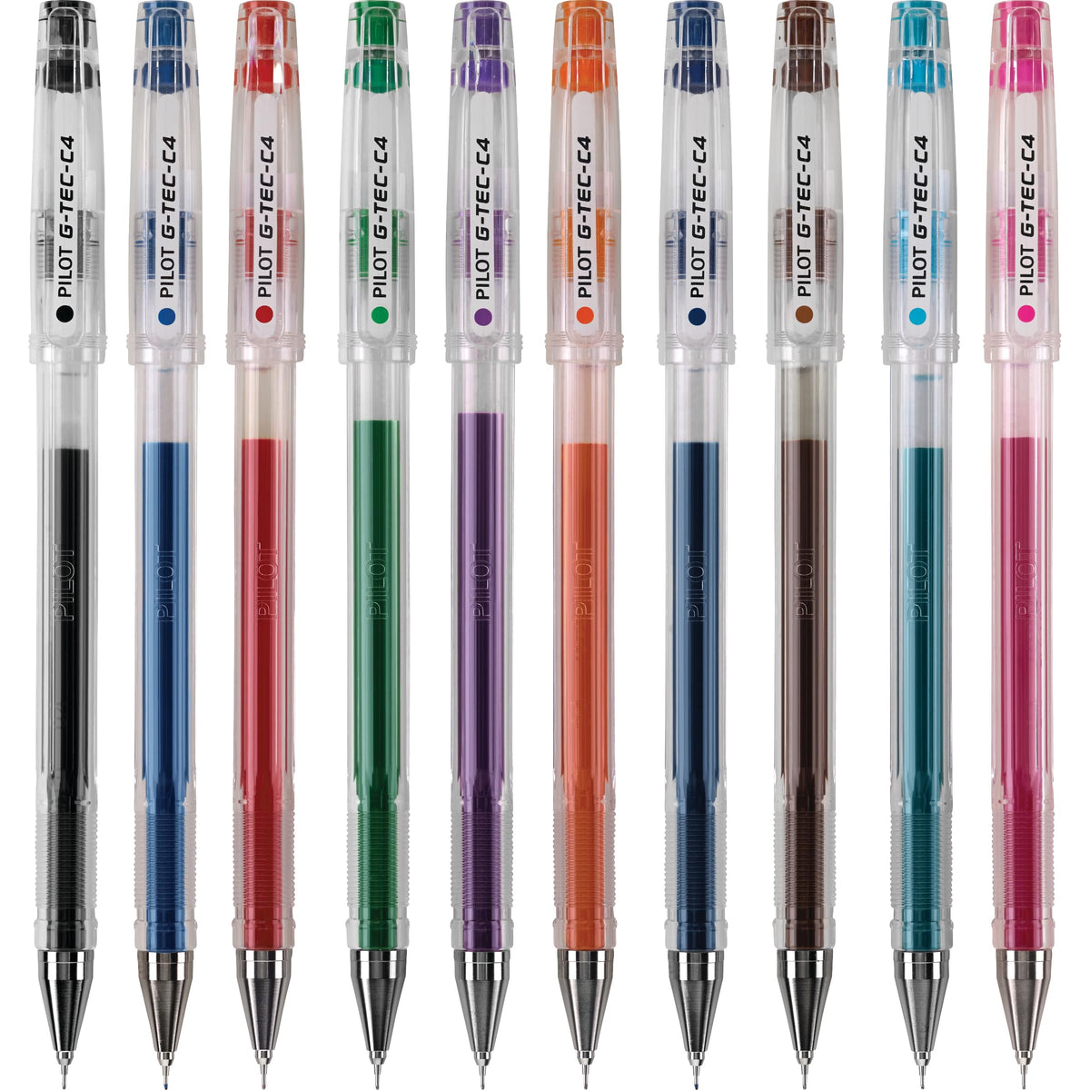 PILOT G-Tec-C Gel Ink Rolling Ball Pens, Ultra Fine Point (0.4mm), Assorted Color Inks, 10-Pack