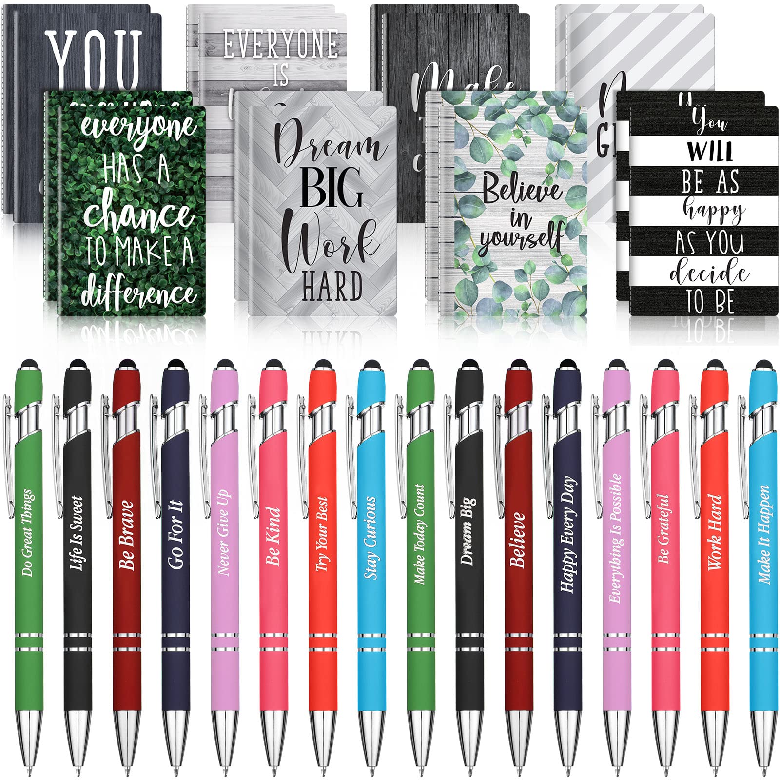 Funrous 32 Pcs Mini Notebooks with Pens Adults Party Favors, Classic
