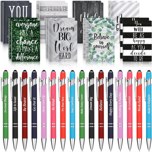Funrous 32 Pcs Mini Notebooks with Pens Adults Party Favors, Classic