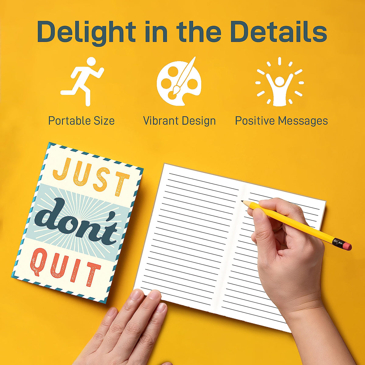 S&O Motivational Mini Notebooks Bulk Set w/12 Unique Messages, Inspirational Notebooks for Kids