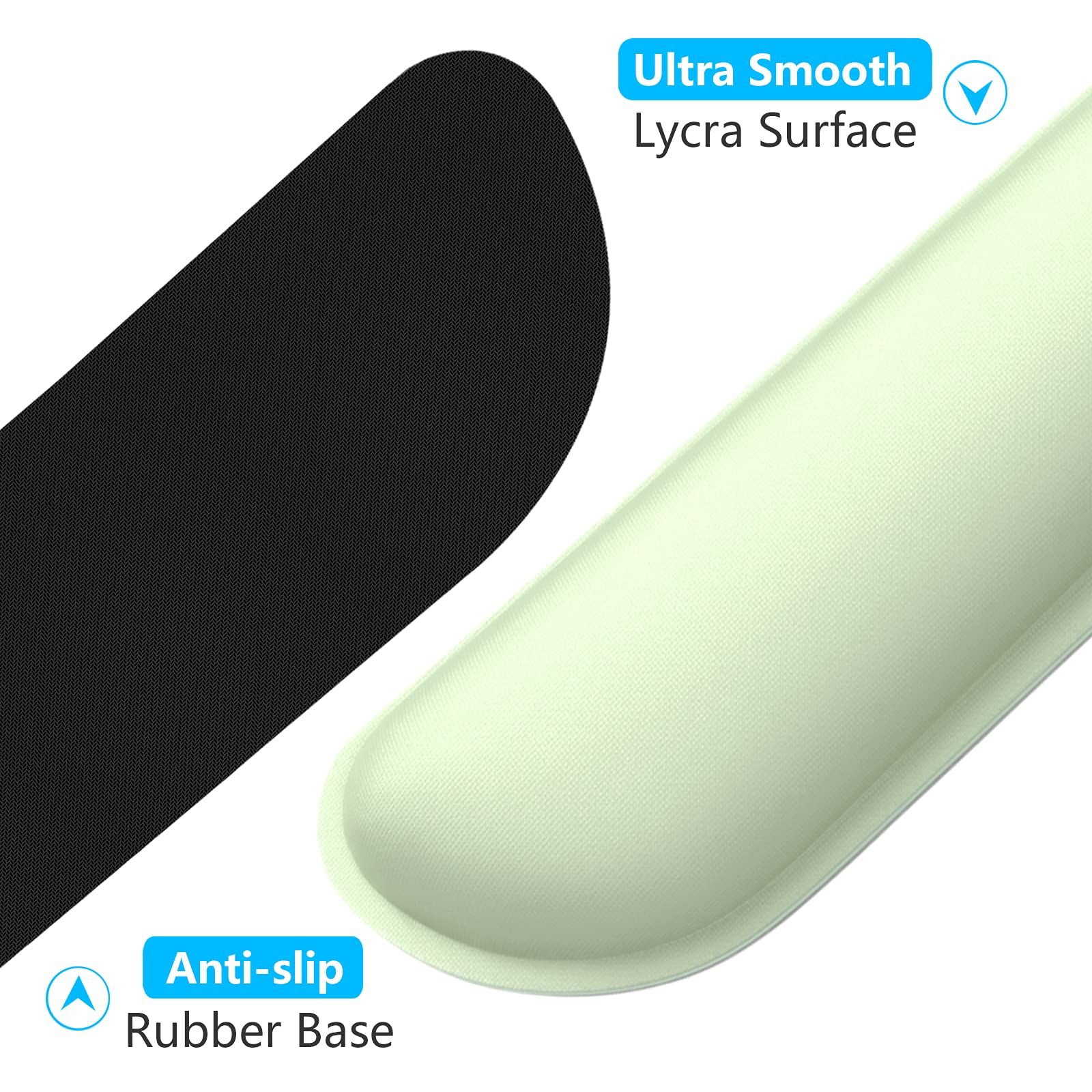 Dapesuom Enlarge Keyboard Wrist Rest, Memory Foam Wrist Cushion for Desk Mats Support, Cute Typing