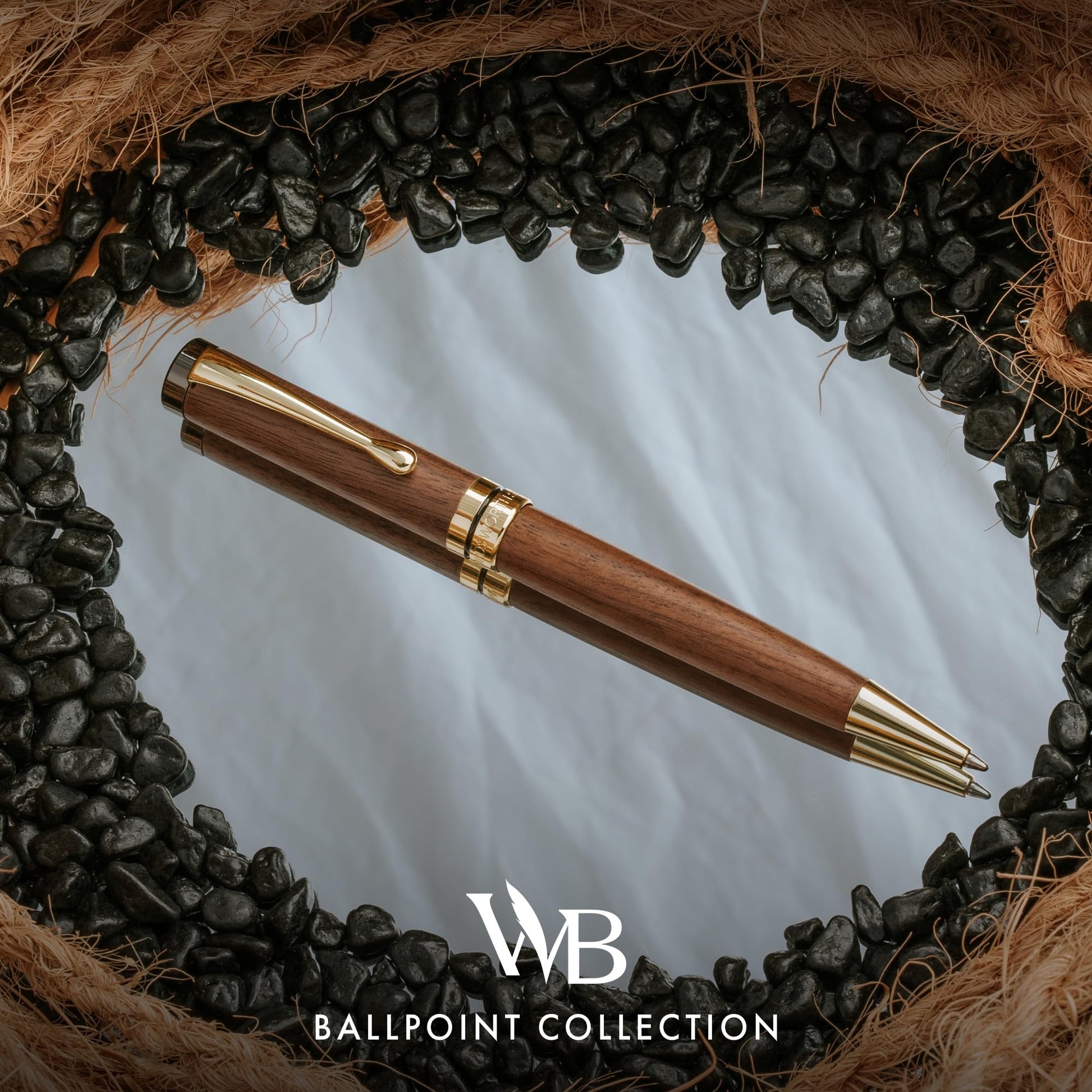 Wordsworth & Black Luxury Refillable Bamboo Wood Ballpoint Pen for Writing