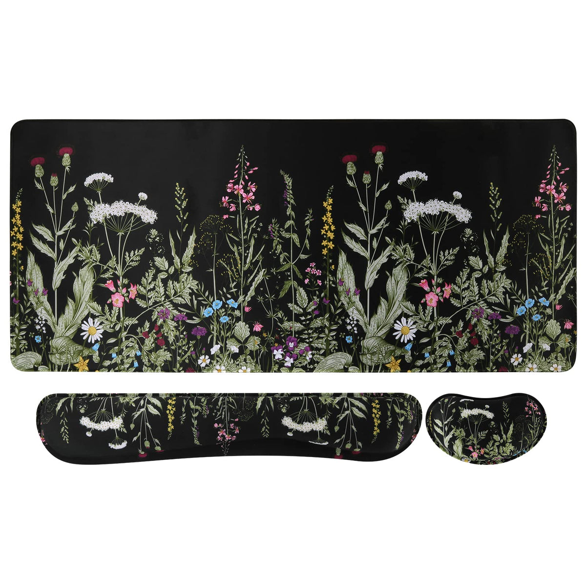 iCasso Floral Writing Pad 35.4"x15.7", Desk Protector for Workspace