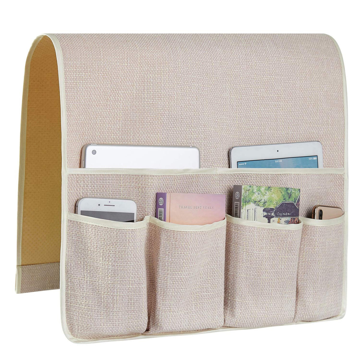 FLYILY Sofa Armrest Organizer Non-Slip Arm Chair Hanging Caddy Remote Control Holder for Magazine