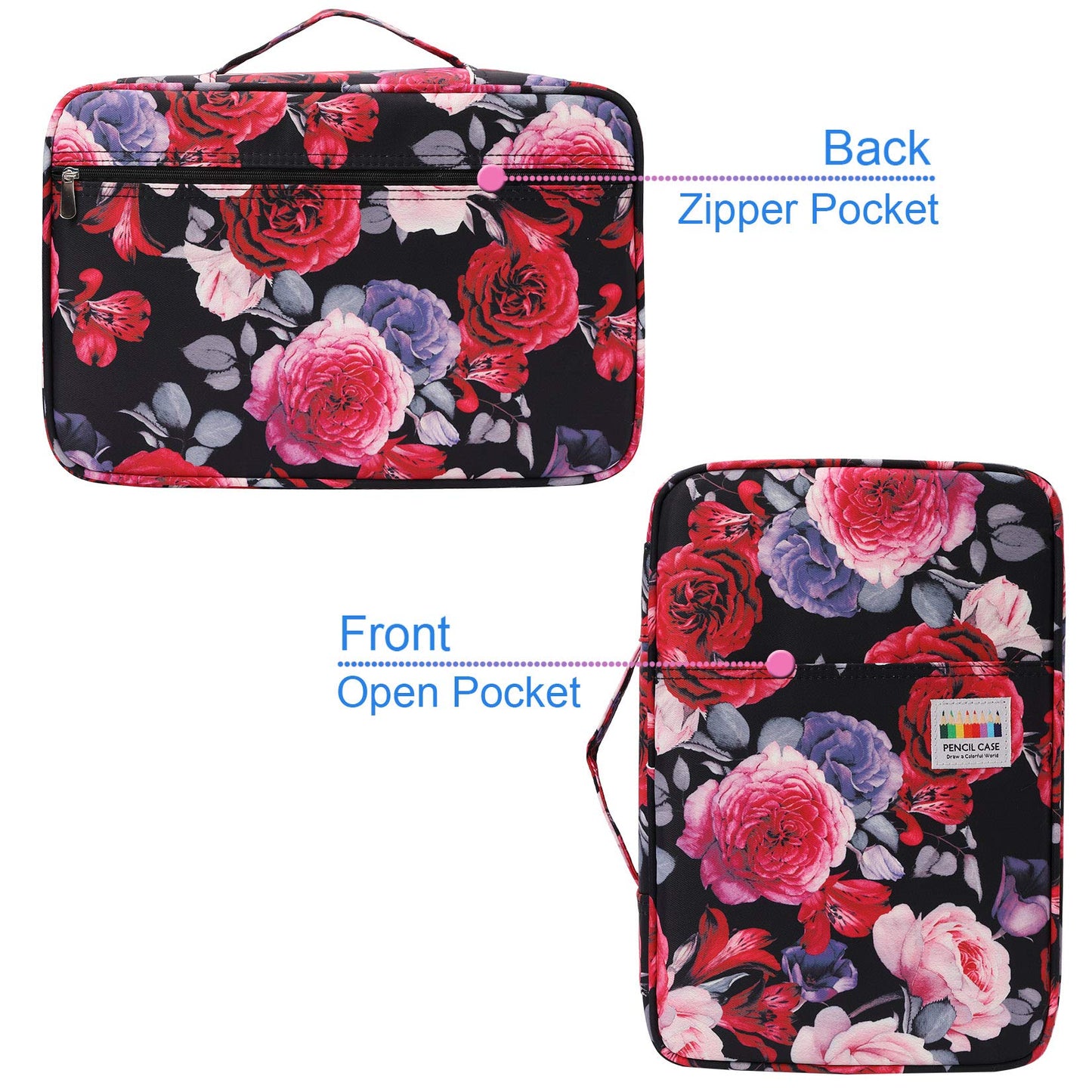 AYVANBER Big Capacity Colored Pencil Case Organizer 304 Slots Pen Holder Waterproof Storage Pouch