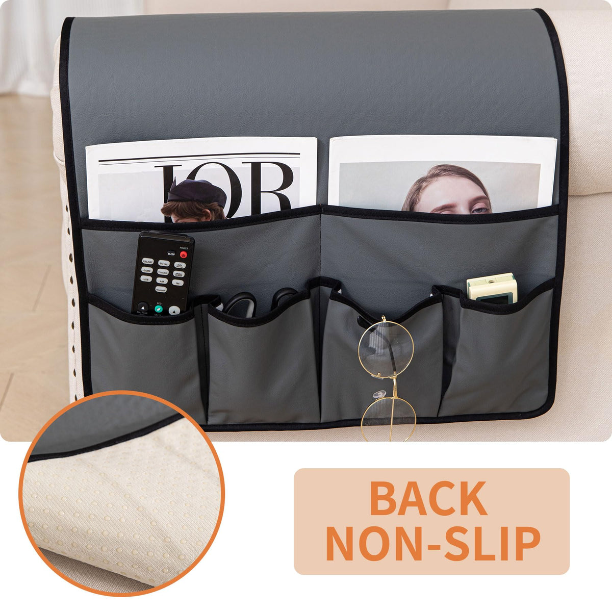 HAOMAIJIA Sofa Armrest Organizer, Remote Control Holder for Recliner Couch