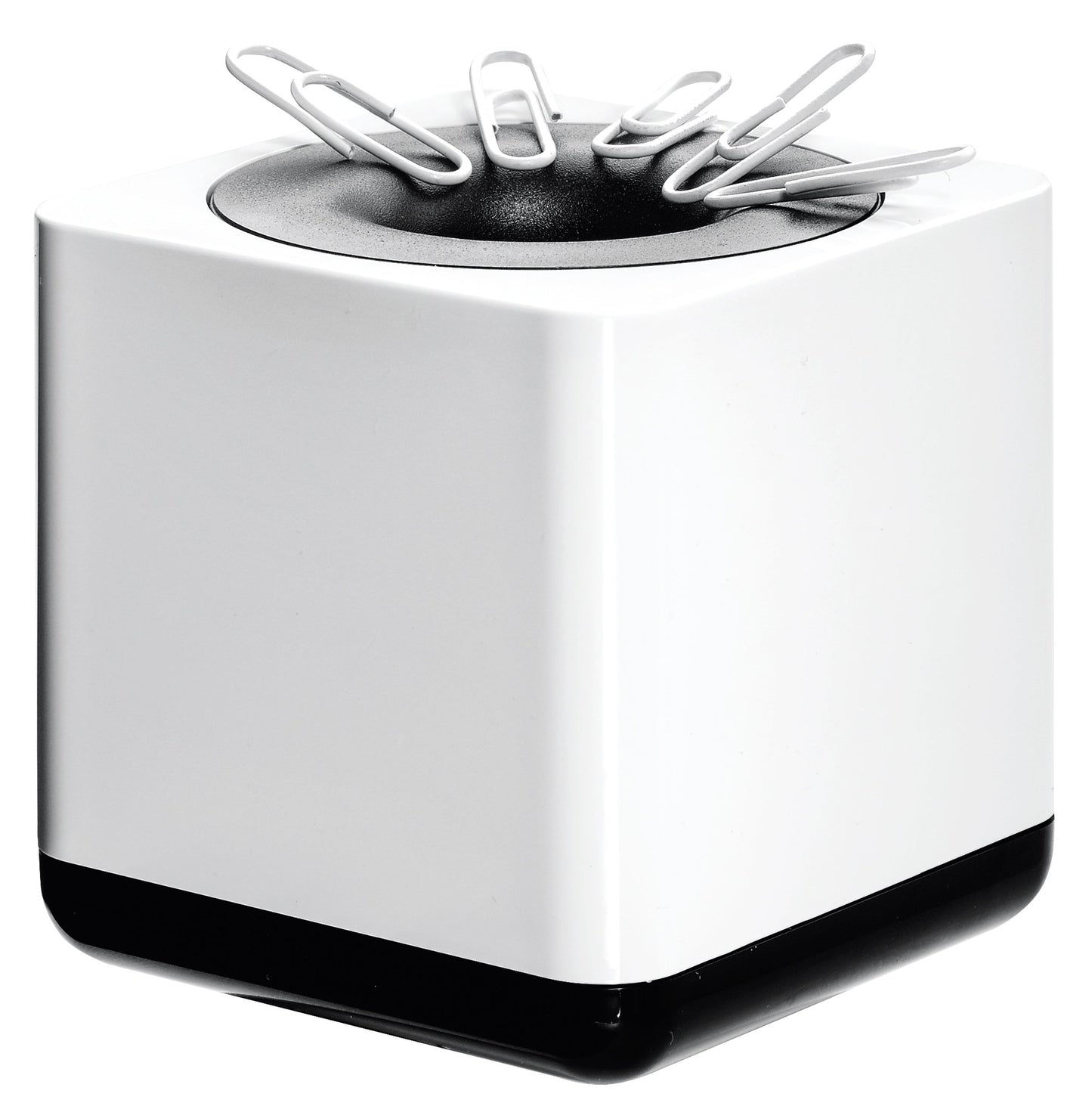 HAN 17652-32, i-Line Paper Clip Dispenser. Elegant, Attractive Accessory, Premium Quality with Ring