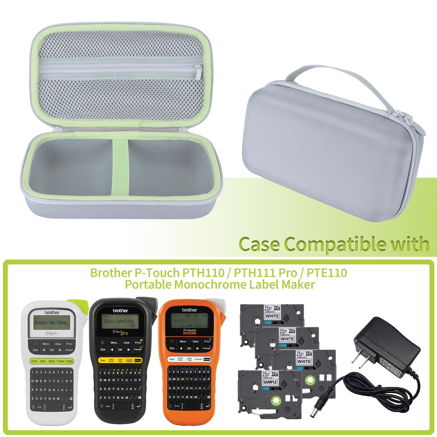 Peyyargo Case Compatible with Brother P-Touch PTH110 / PTH111 Pro / PTE110 Portable Monochrome
