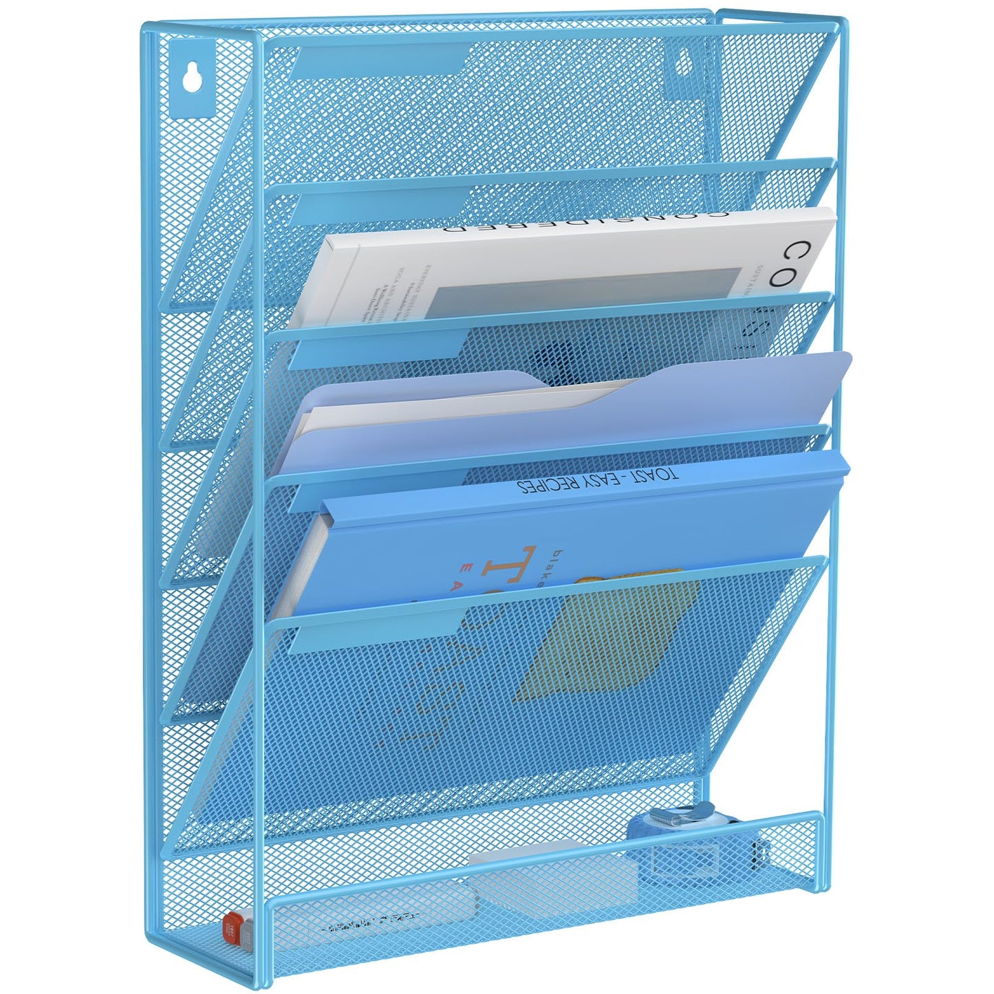 Kuntine.B Wall File Organizer Office Hanging Magazine Holder Wall File Organizer for Office Home