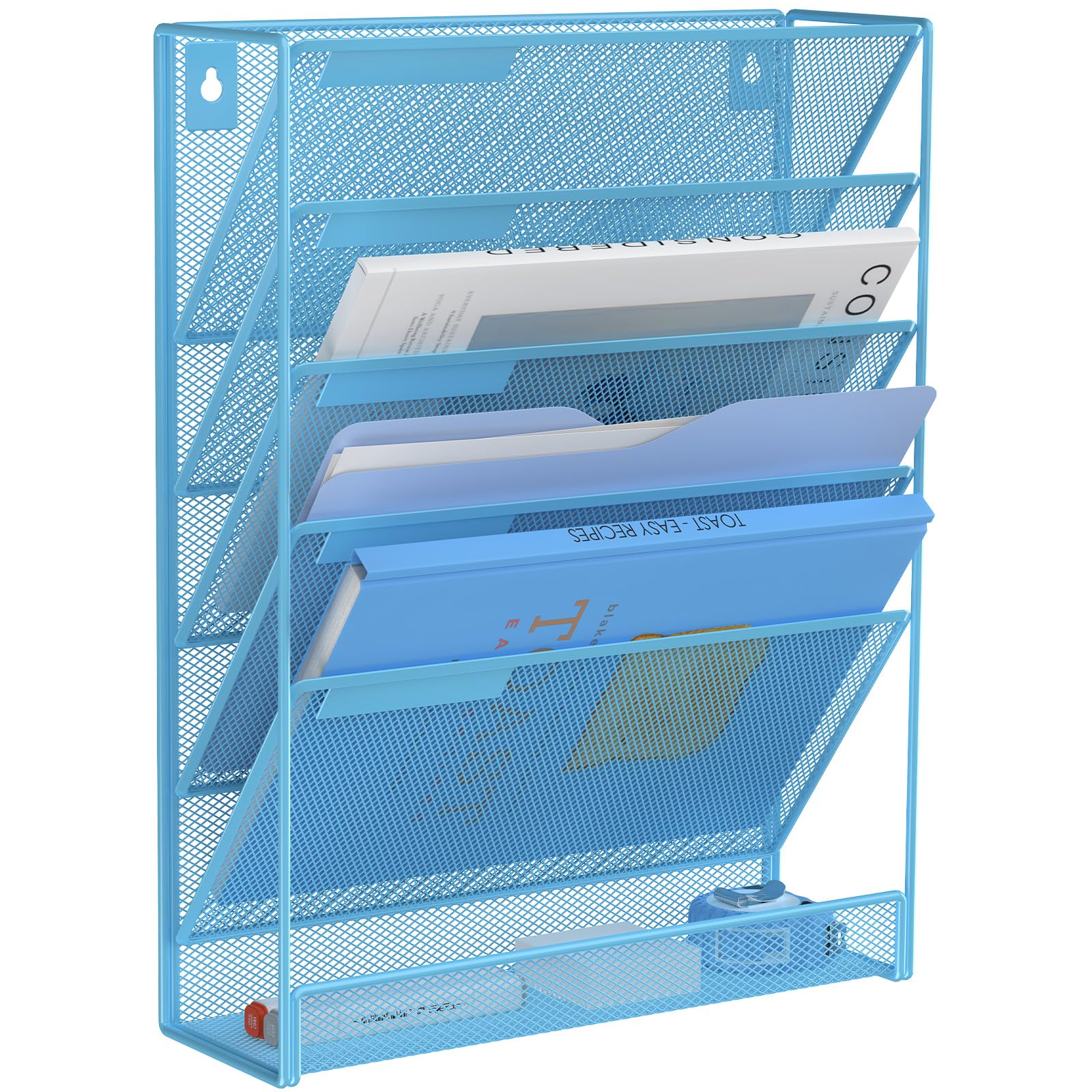 Kuntine.B Wall File Organizer Office Hanging Magazine Holder Wall File Organizer for Office Home