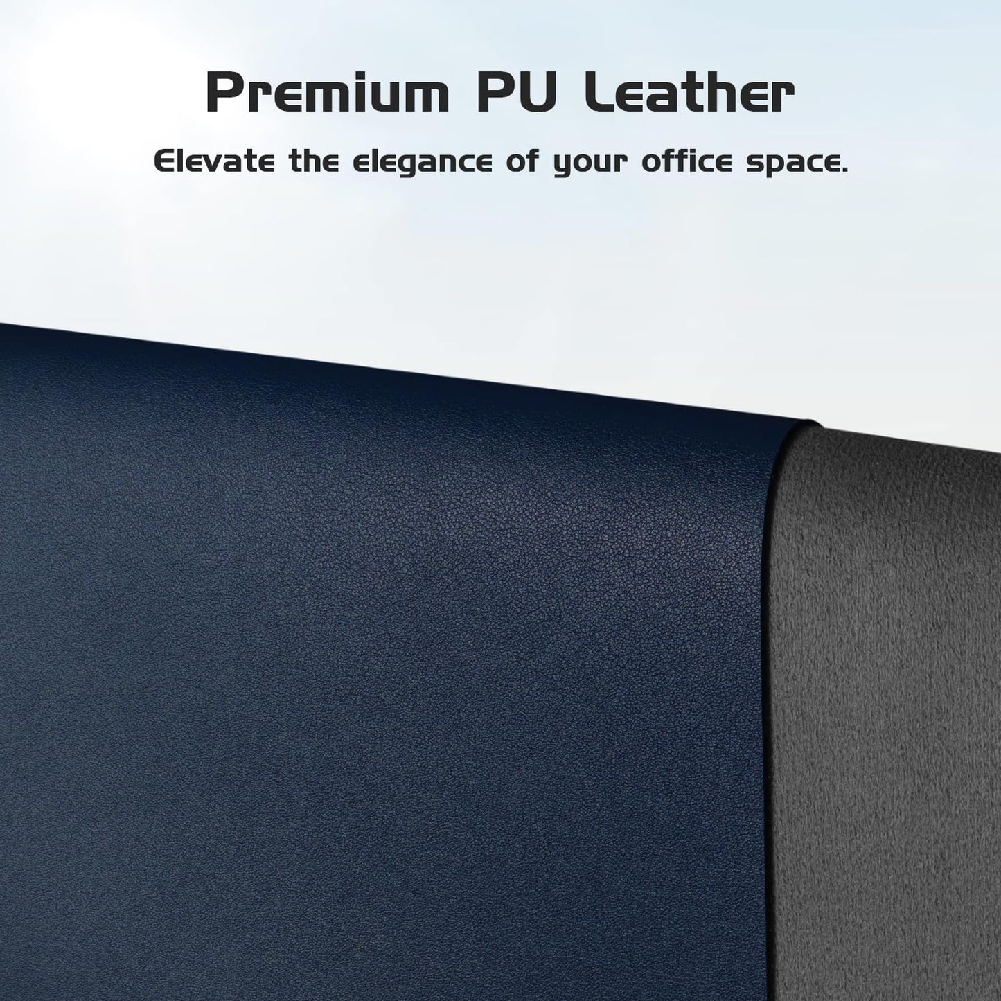 Aothia Leather Desk Pad Protector - Large Mouse Pad, Office Desk Mat, Non-Slip PU Leather Desk
