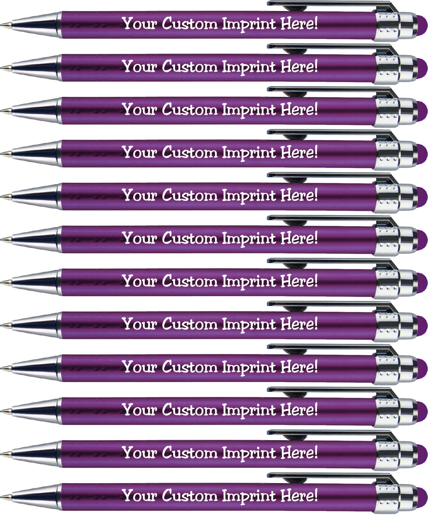 Personalized Pens with Stylus Tip -Bright Vibes- Click action - Custom - Black writing - Printed