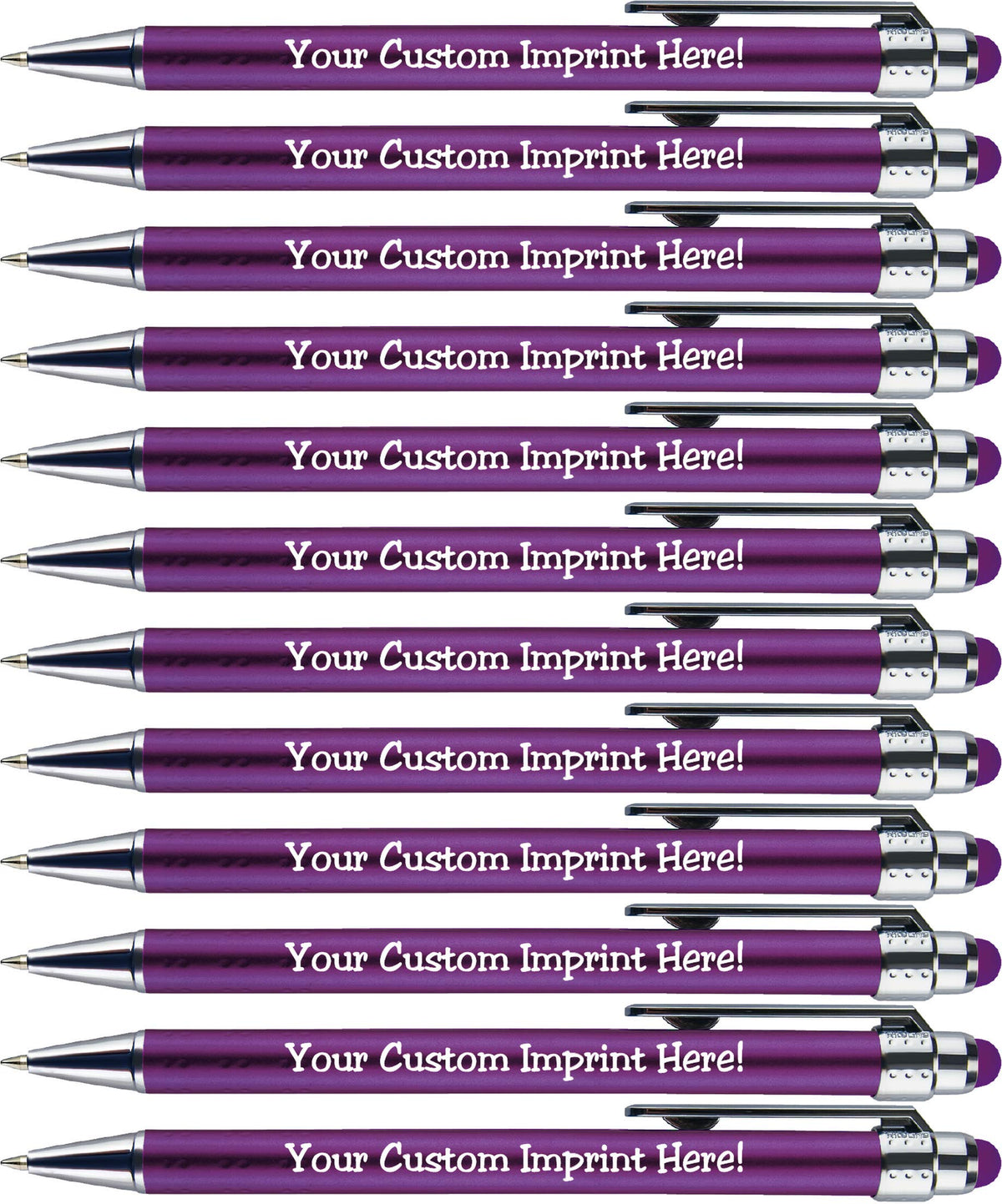 Personalized Pens with Stylus Tip -Bright Vibes- Click action - Custom - Black writing - Printed