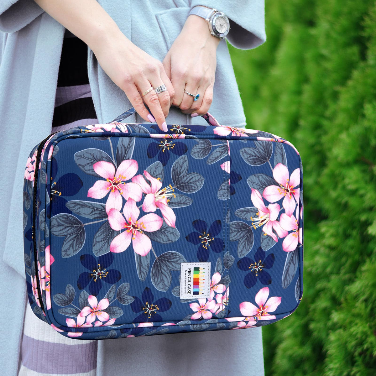 YOUSHARES 300 Slots Color Pencil Case - Pen Case Organizer with Handy Wrap & Zipper, Multilayer