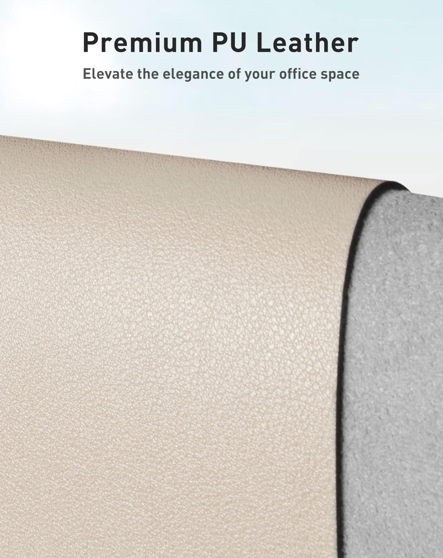 Aothia Faux Leather Desk Mat - Large Mouse Pad, Non-Slip PU Leather Blotter, Waterproof Writing