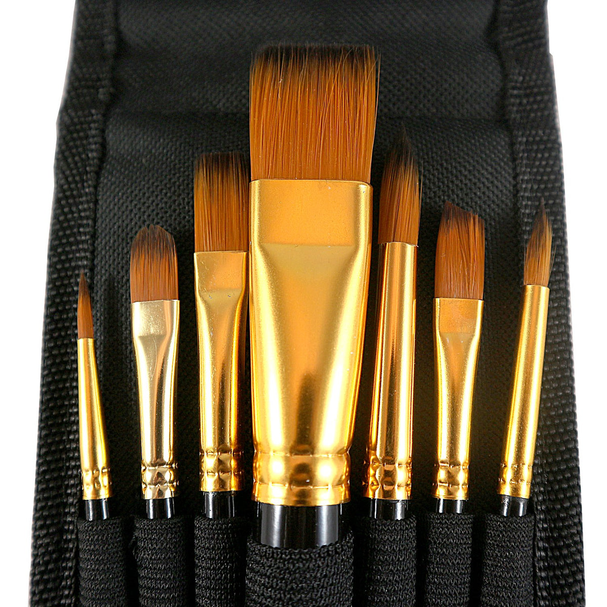 LorDac Arts Paint Brush Set, 7 Artist Brushes for Painting with Acrylic, Gouache, Oil and