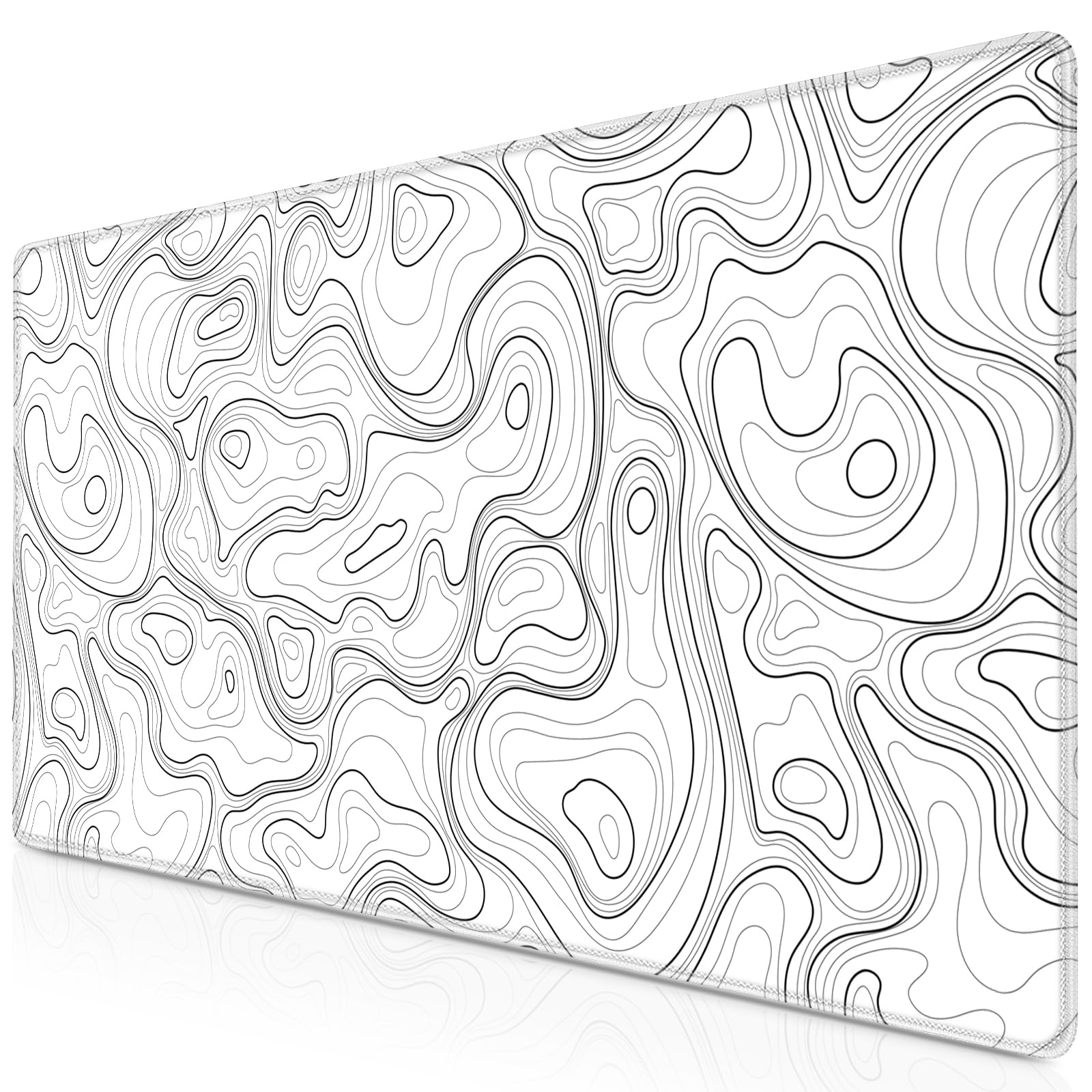 Canjoy Gaming Mouse Pad, 35.4x15.7in Topographic Large Mouse Pads for Desk