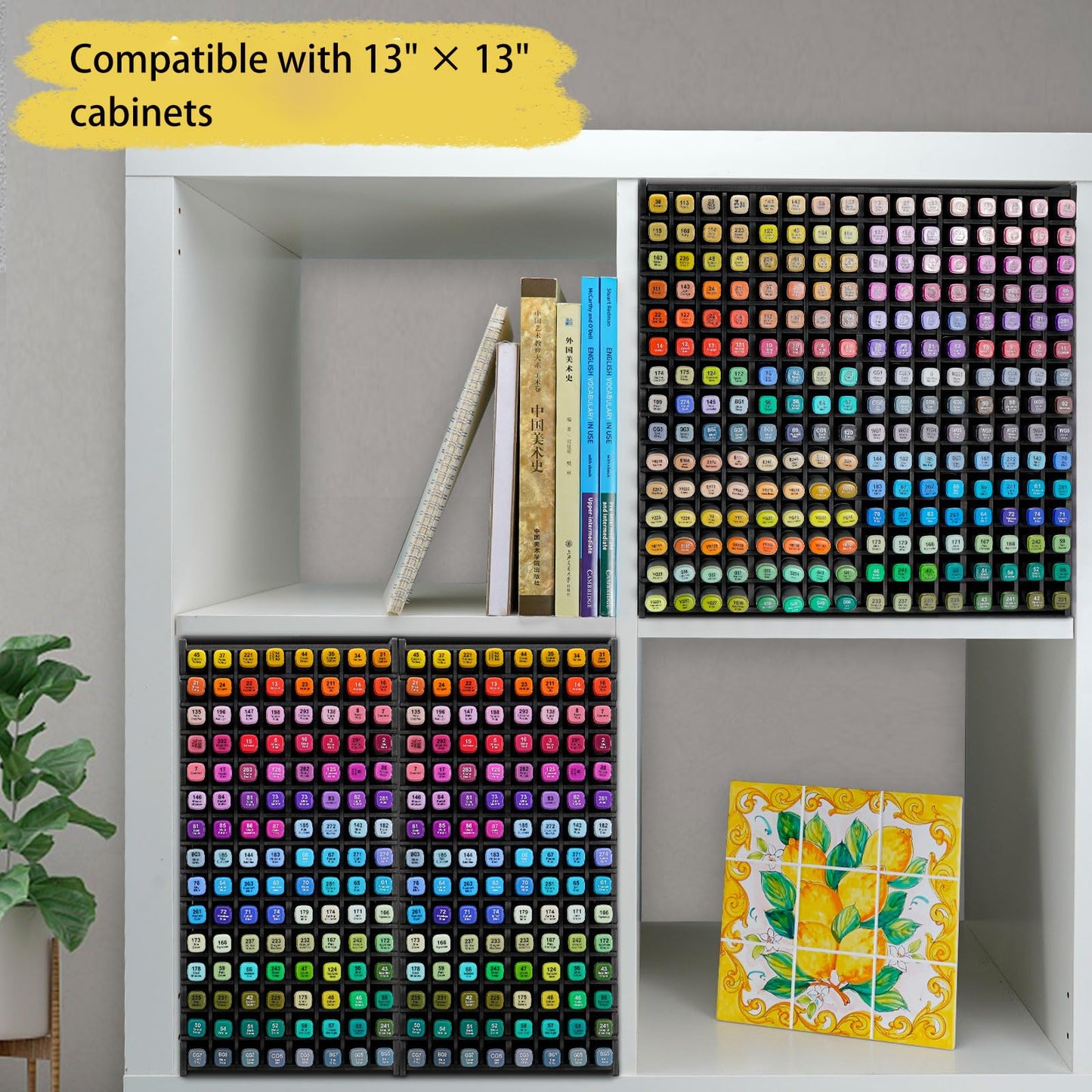 SANFURNEY Marker Pen Organizer Holder for 240 Markers Black