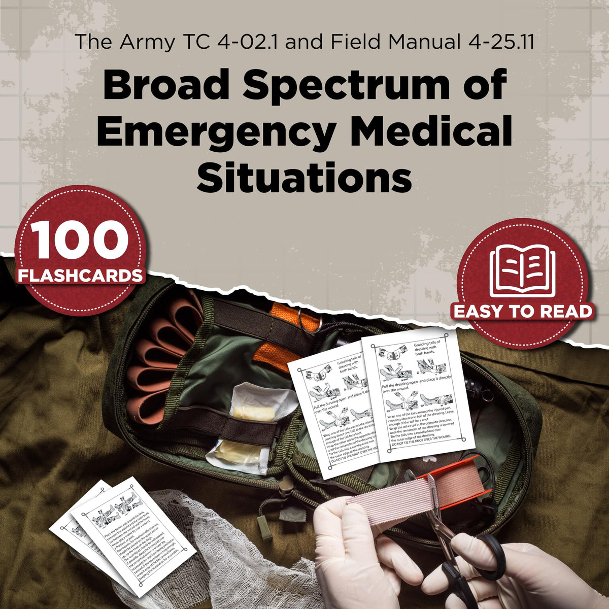 Army Flashcards - Military Medical Series: Army First Aid | 100 of the Most Important Emergency