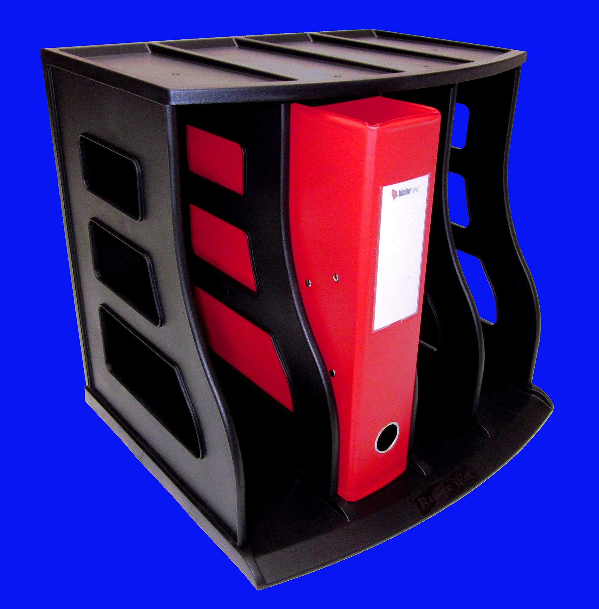 Binder Way - Vinyl Record Storage Holder, LP Box, Scrapbook 12x12 Paper Rack, Desktop Organizer