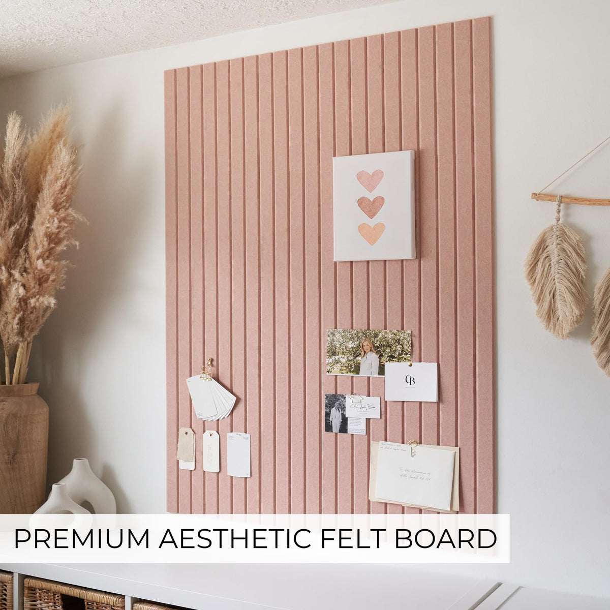 Large Felt Bulletin Board - Stylish 35 x 47 Inch Cork Board Alternative