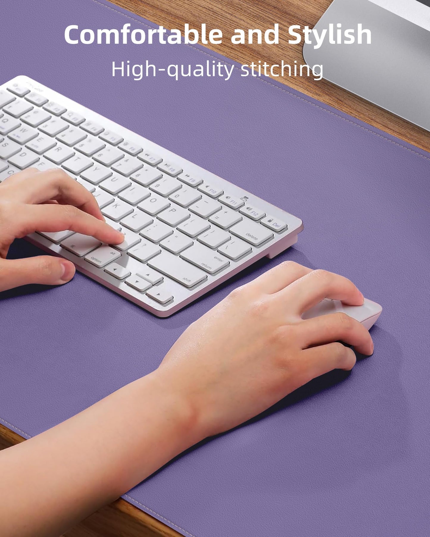Leather Desk Pad Protector,Desk Mat,Large Mouse Pad, Non-Slip Desk Pad, Waterproof PU Leather Desk