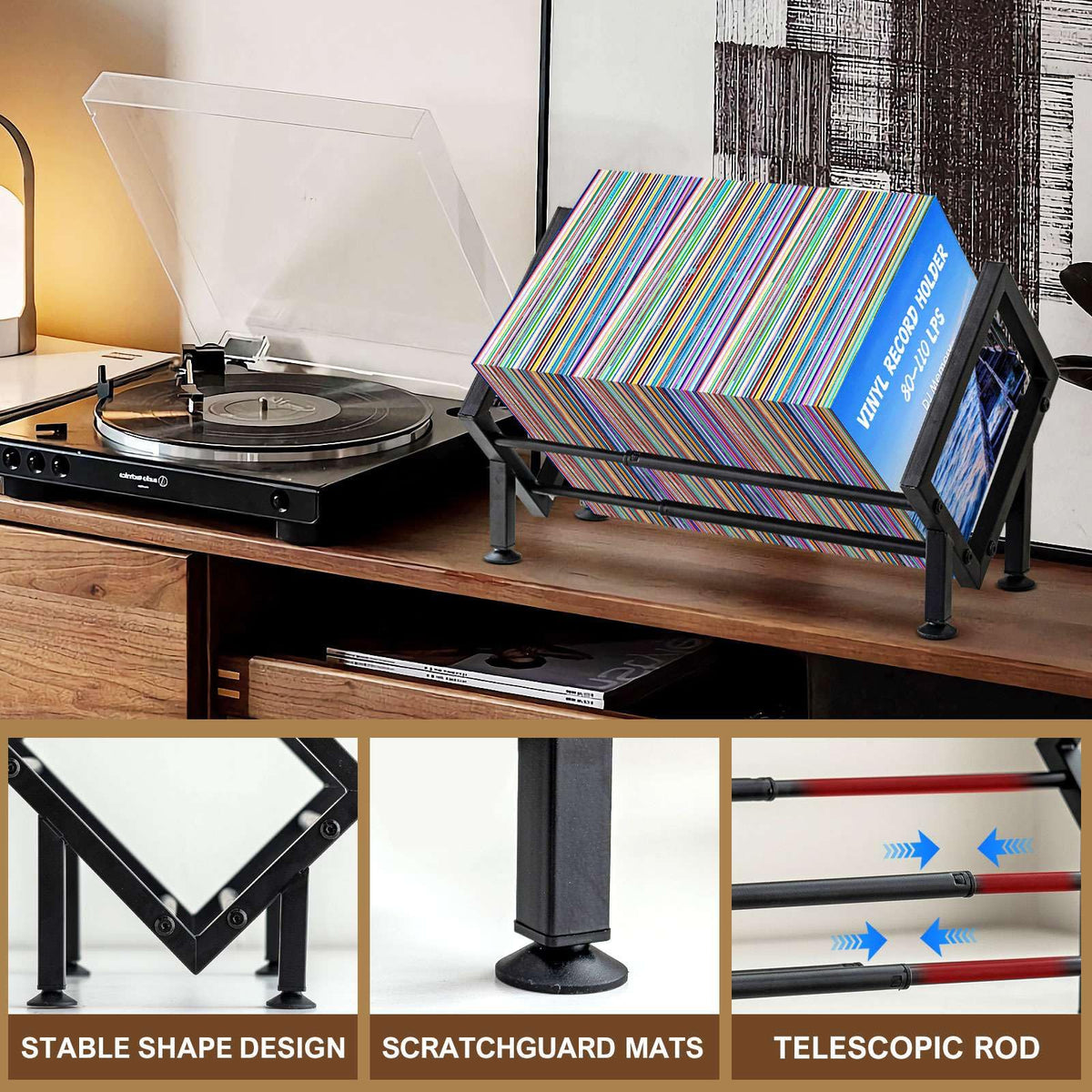Adjustable Desktop Bookshelf for Desk Book Organizer, Tilting Tabletop Bookshelf in Office