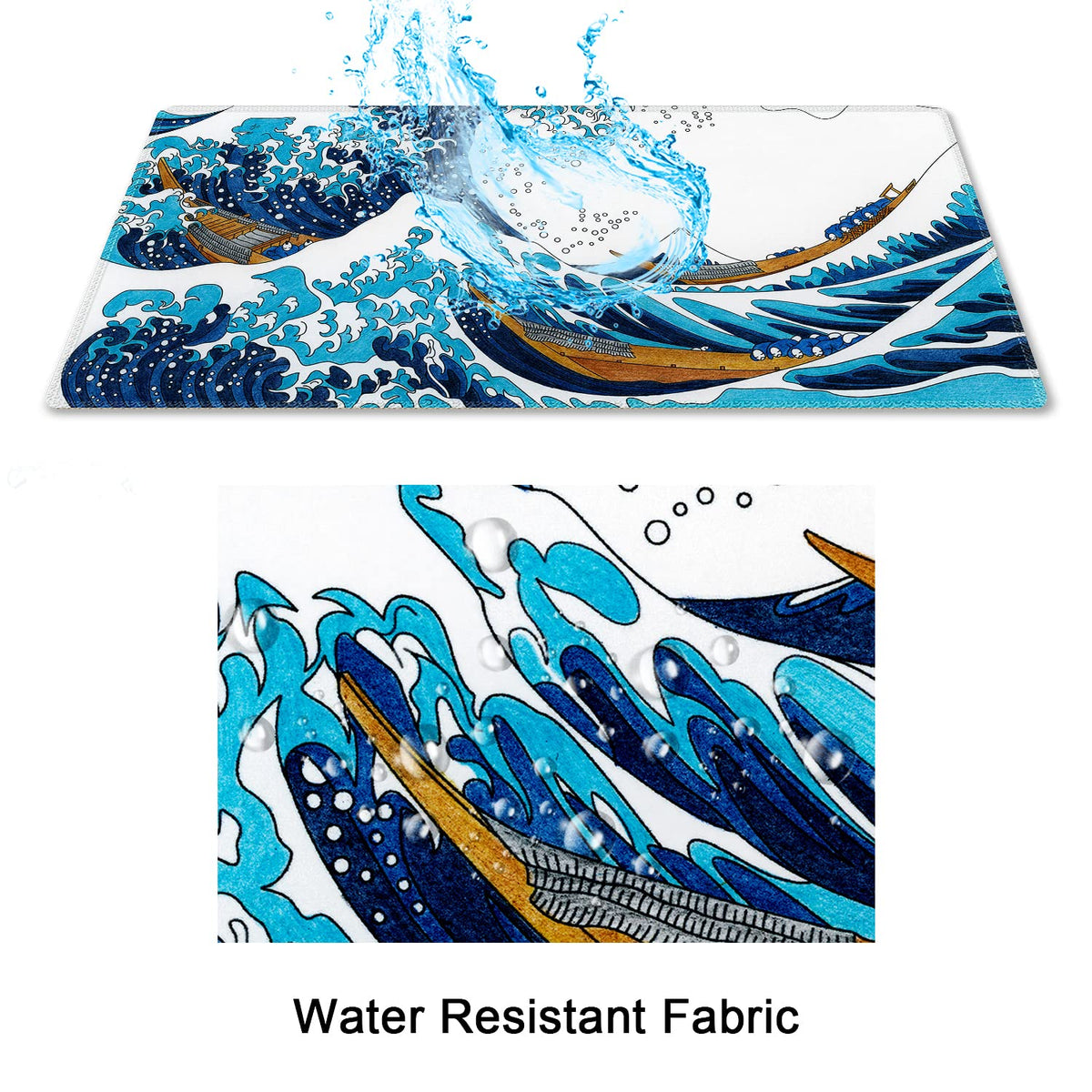Meffort Inc XXL Mouse Pad Thick Water Resistance Desk Mat with Non-Slip Rubber Pad for Home Office