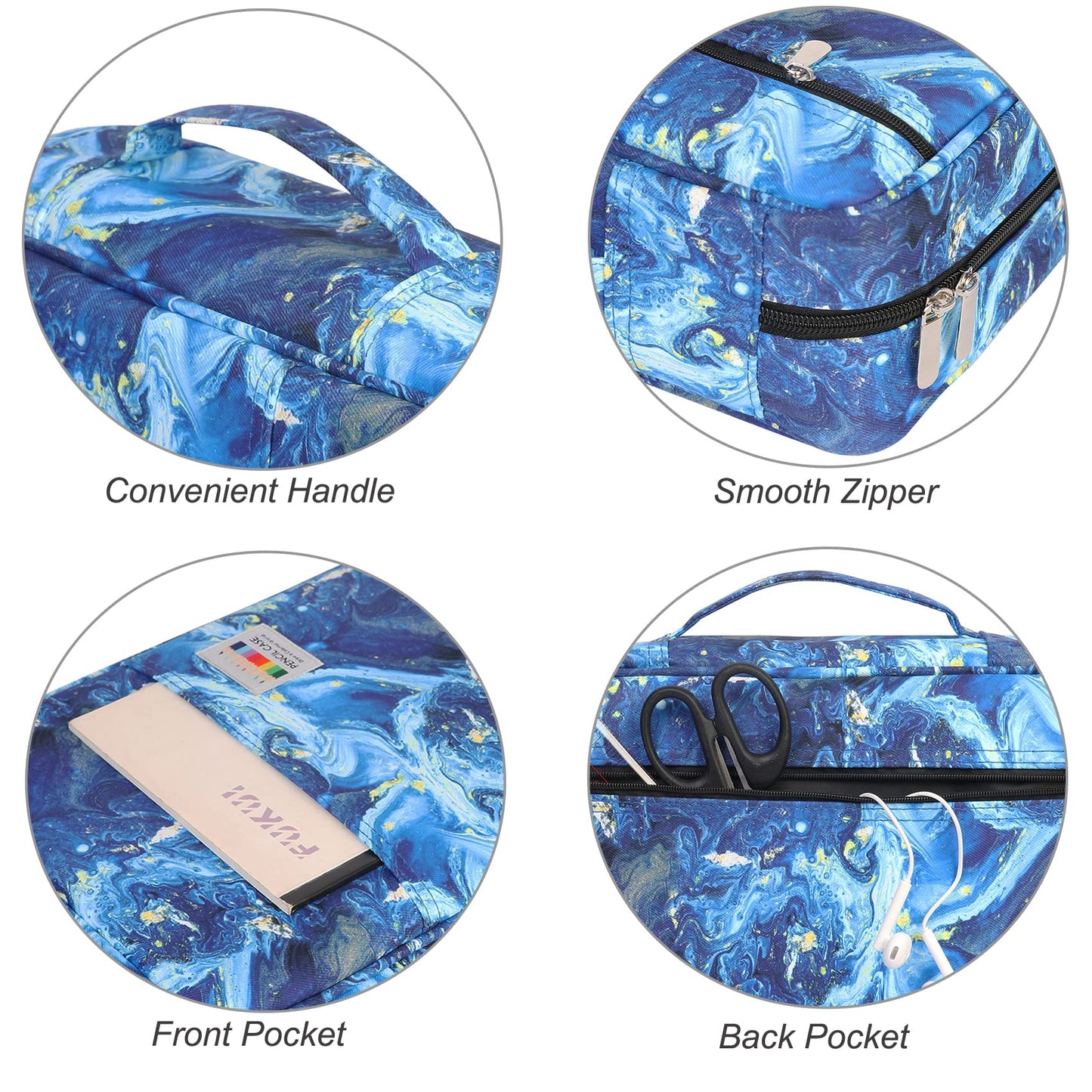 BOMKEE Large Capacity Pencil Case for Adults, 304 Slots Pen Case Pencil Case Multi Compartments