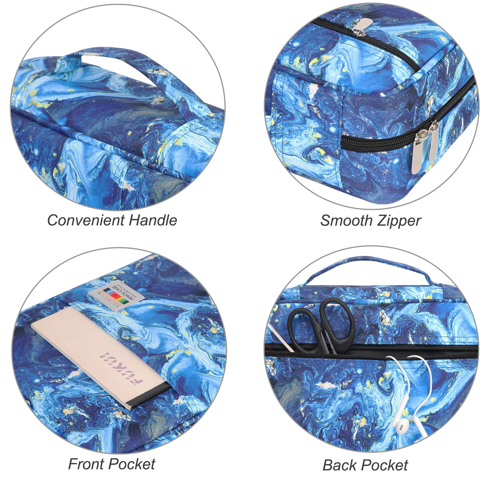 BOMKEE Large Capacity Pencil Case for Adults, 304 Slots Pen Case Pencil Case Multi Compartments