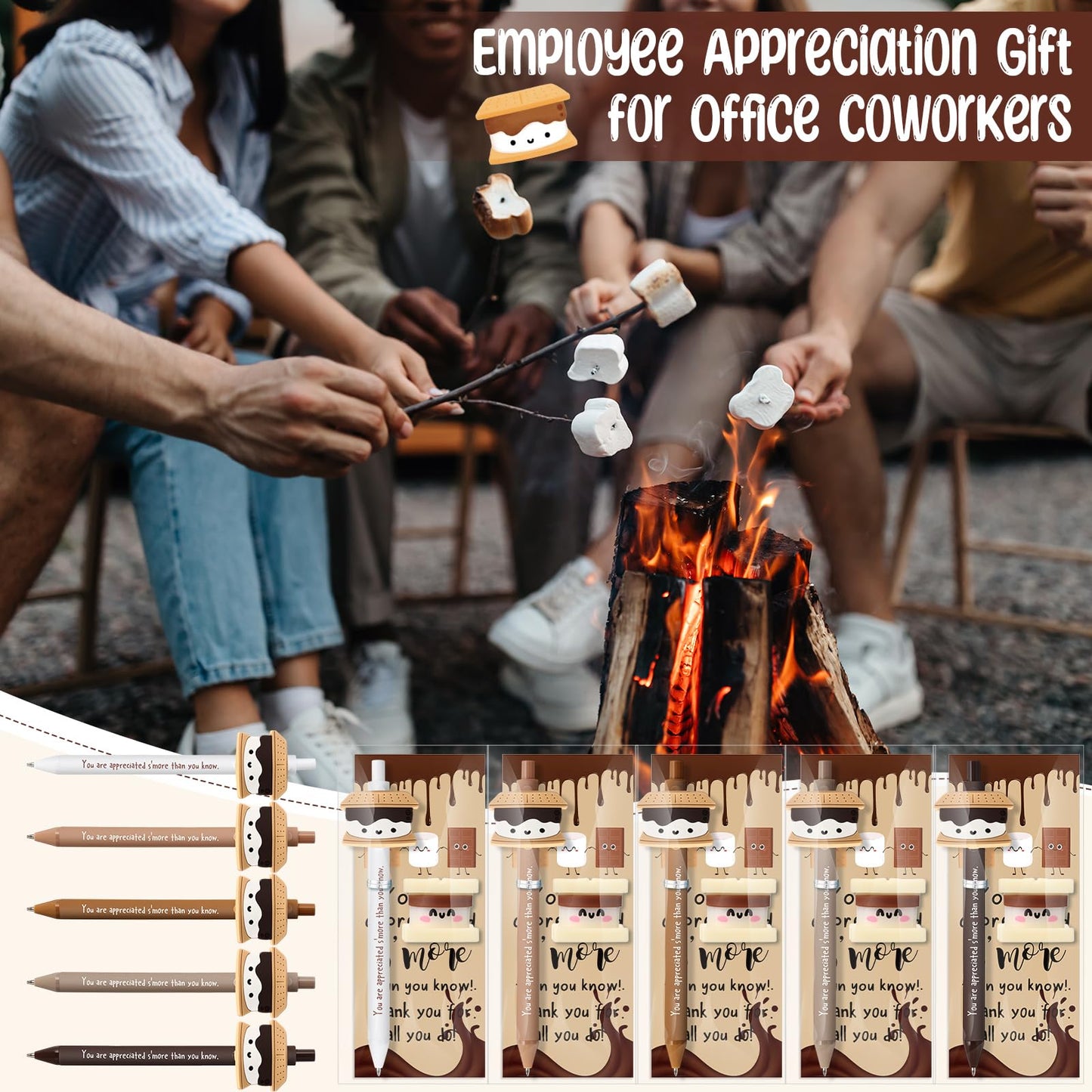 TecUnite S'more Marshmallow 20 Sets Classroom Motivation Gifts Bulk